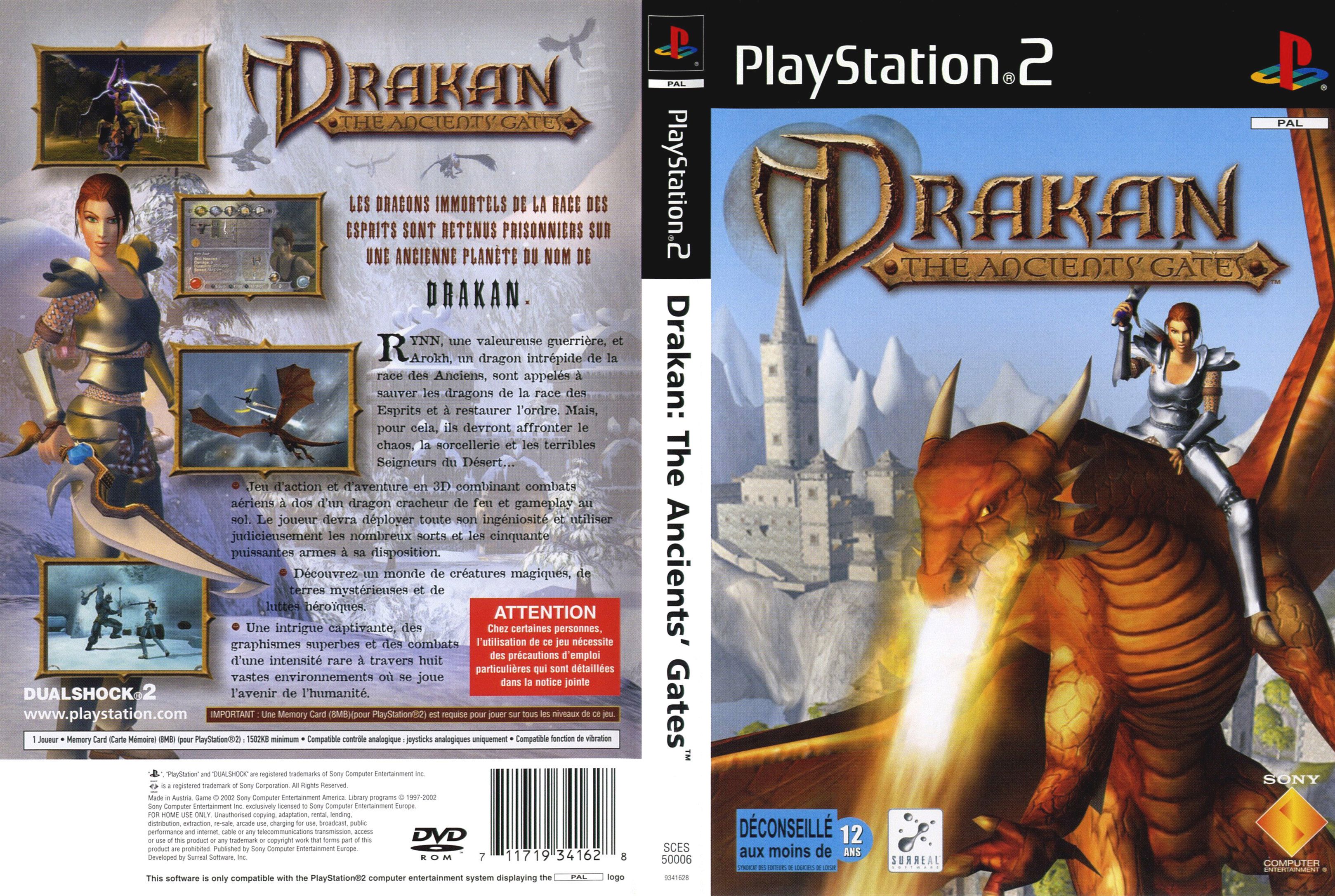 Drakan - The Ancients' Gates PSX cover