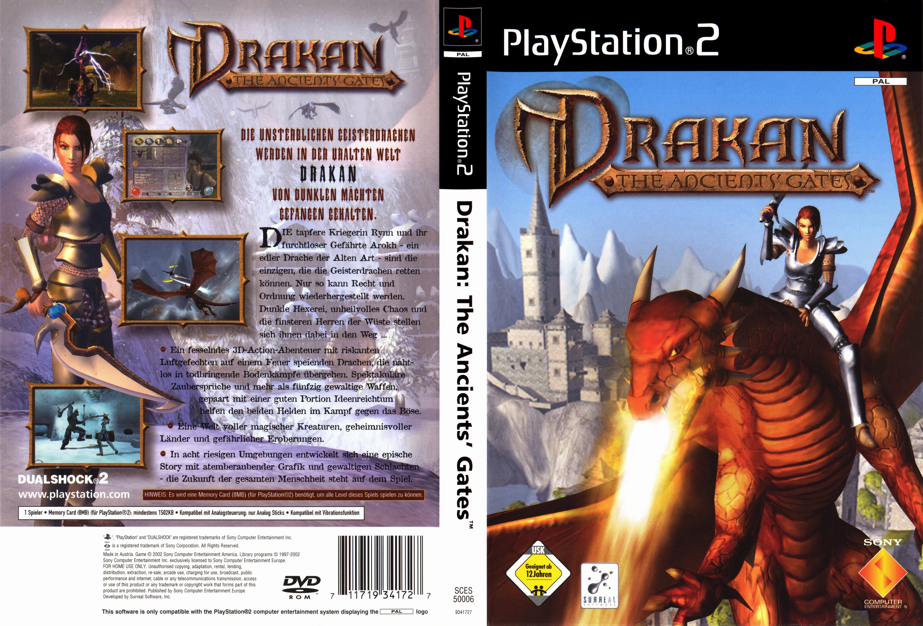 Drakan - The Ancients' Gates PSX cover