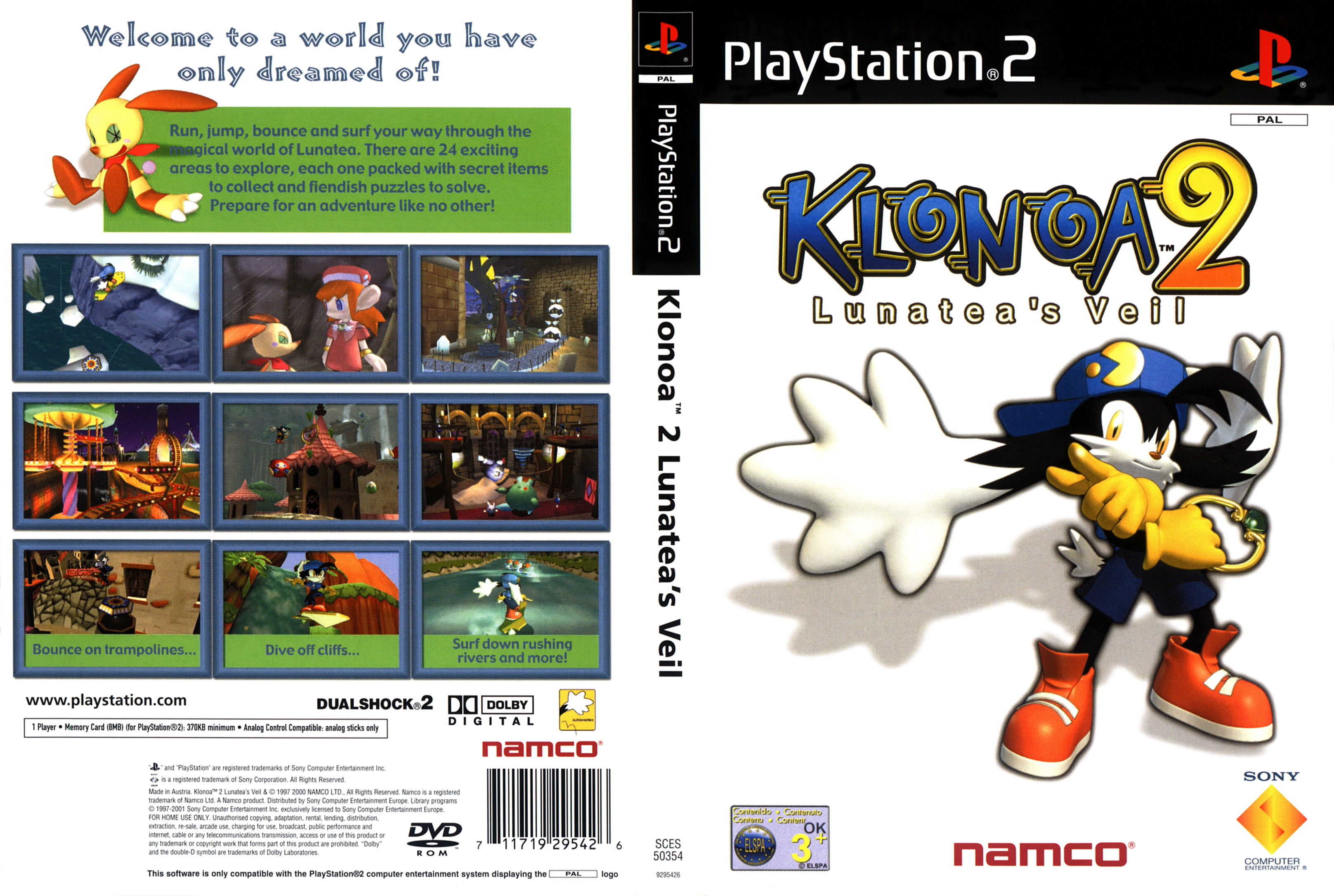 Klonoa 2 - Lunatea's Veil PSX cover