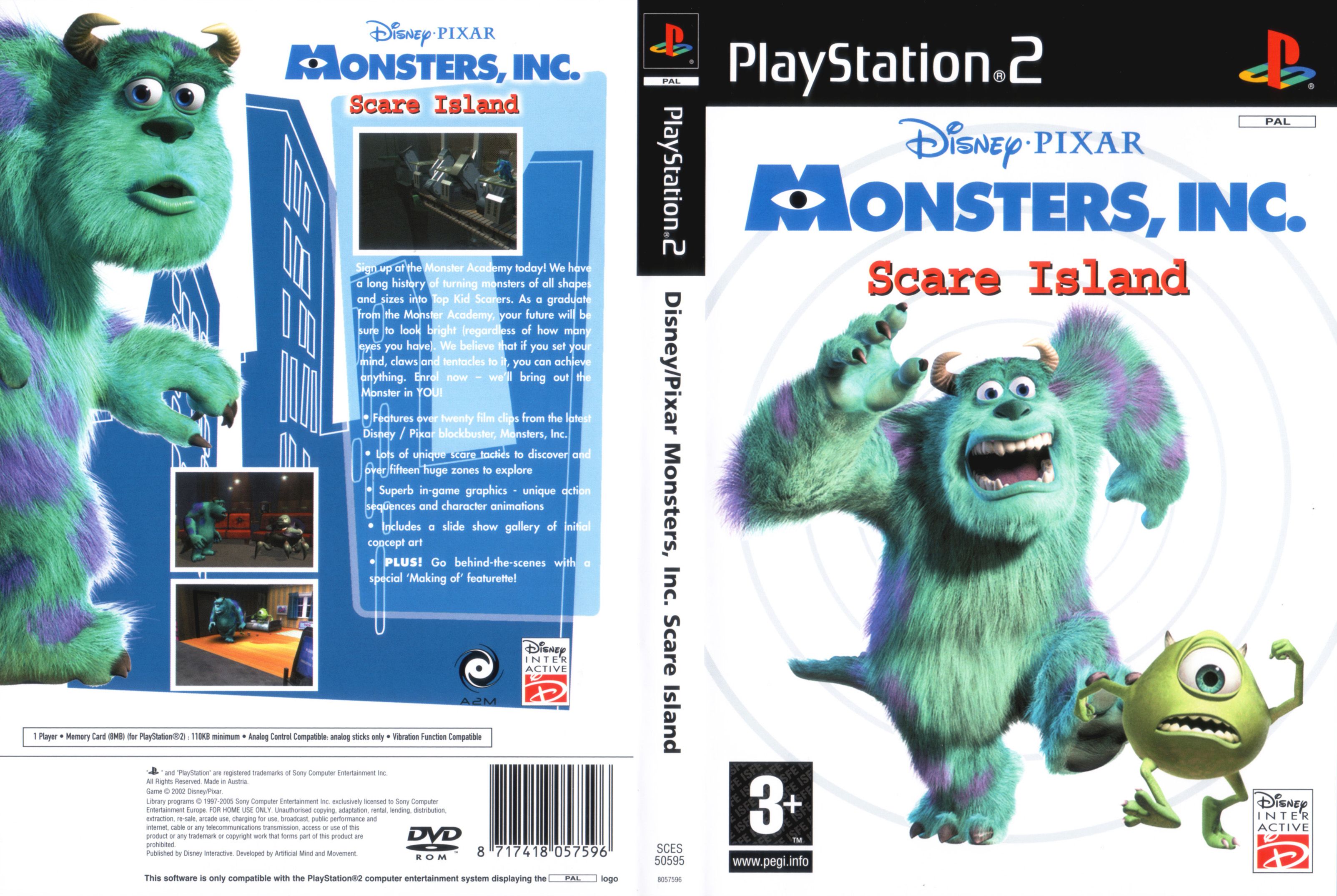 Disney's Pixar - Monsters, Inc. - Scare Island PSX cover