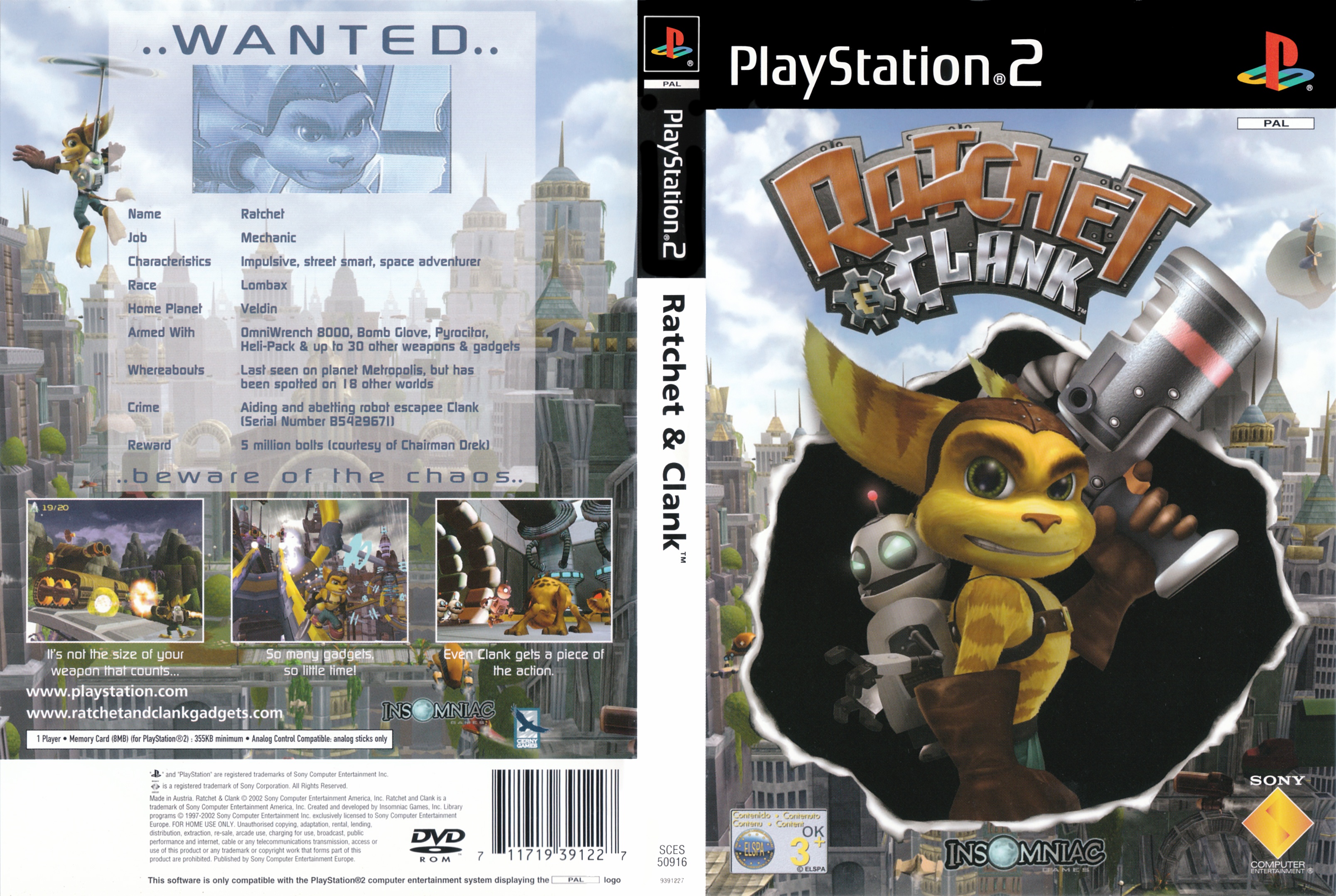 Ratchet & Clank PS2 cover