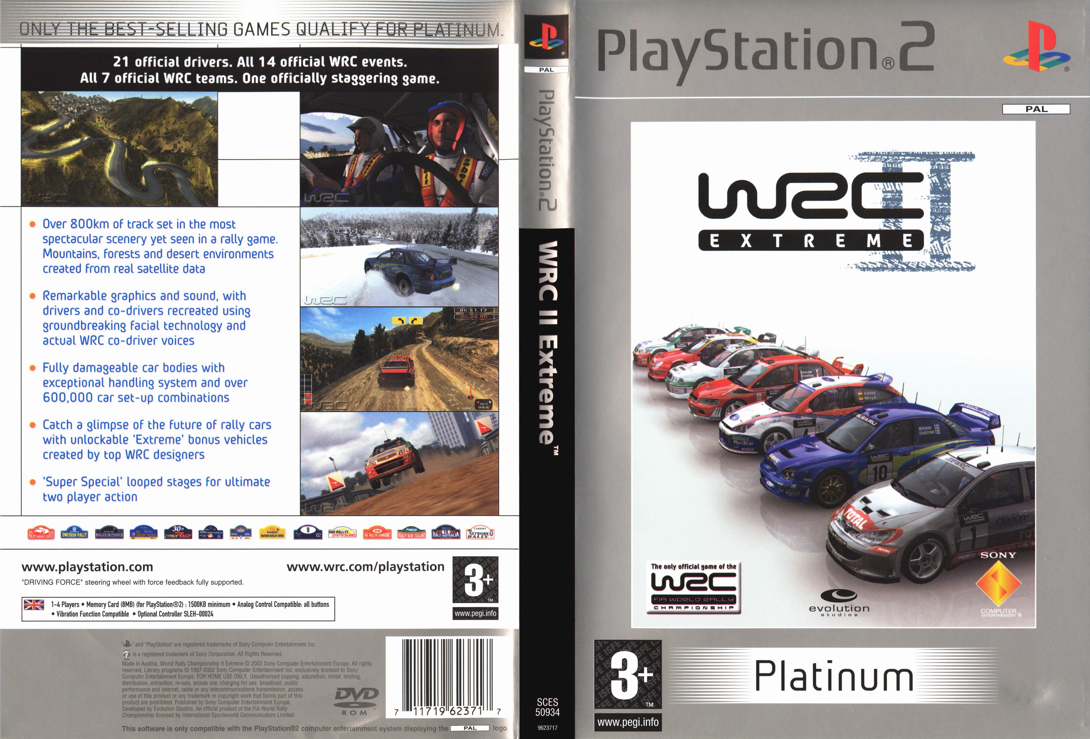 WRC II - Extreme PS2 cover