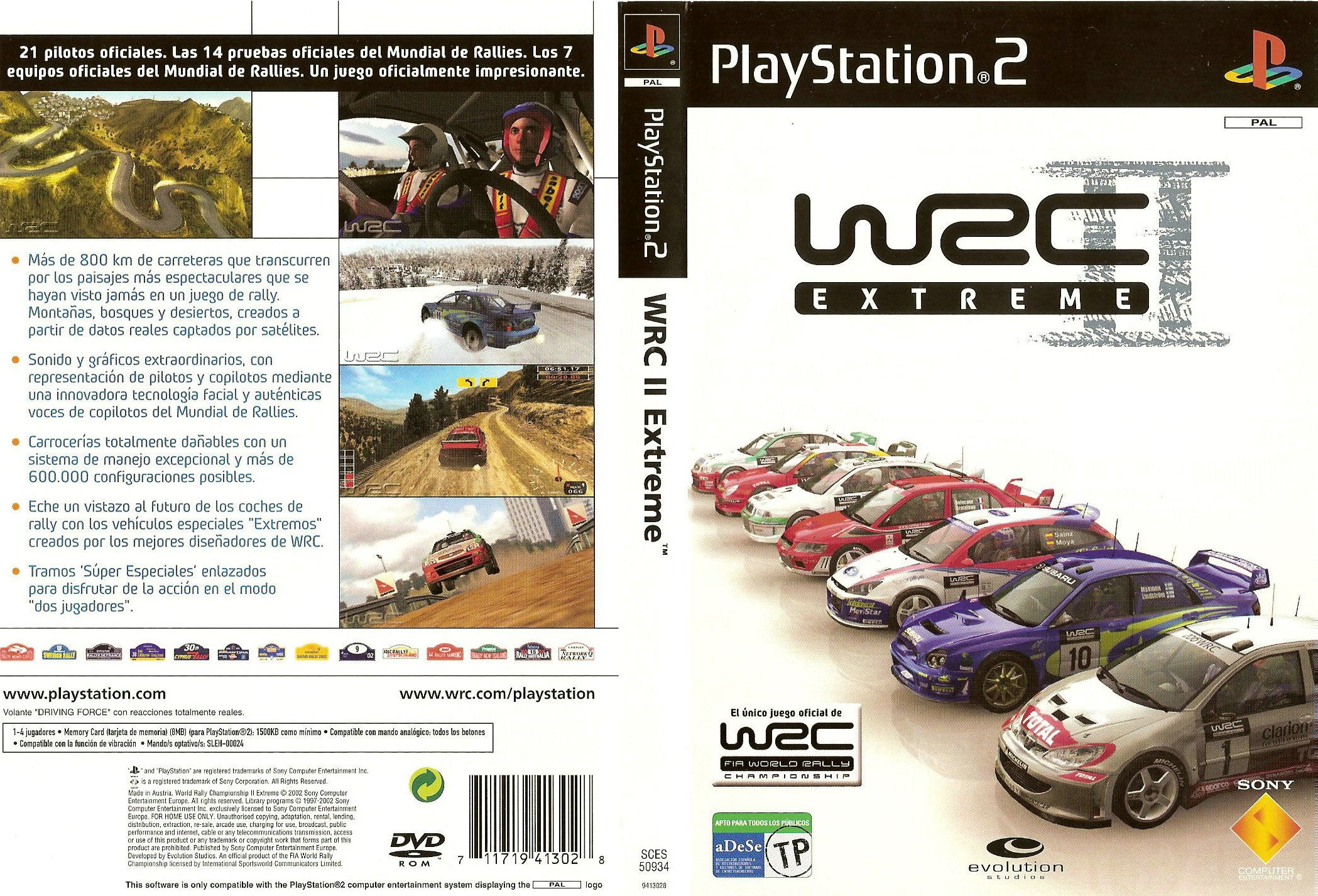 WRC II - Extreme PS2 cover