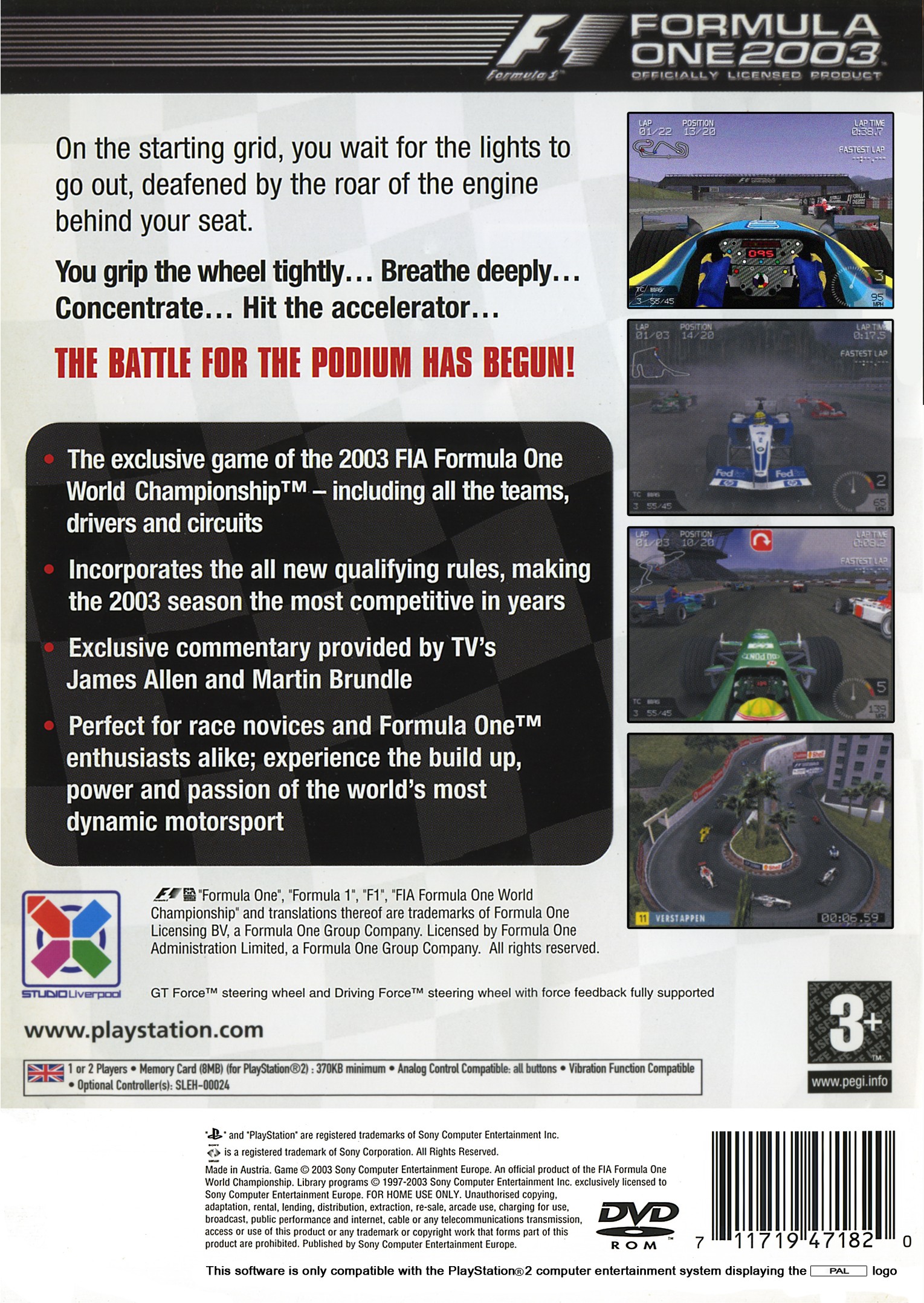 Formula One 2003 PSX cover