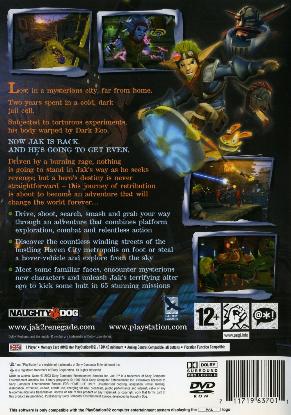 Jak II - Renegade PS2 cover