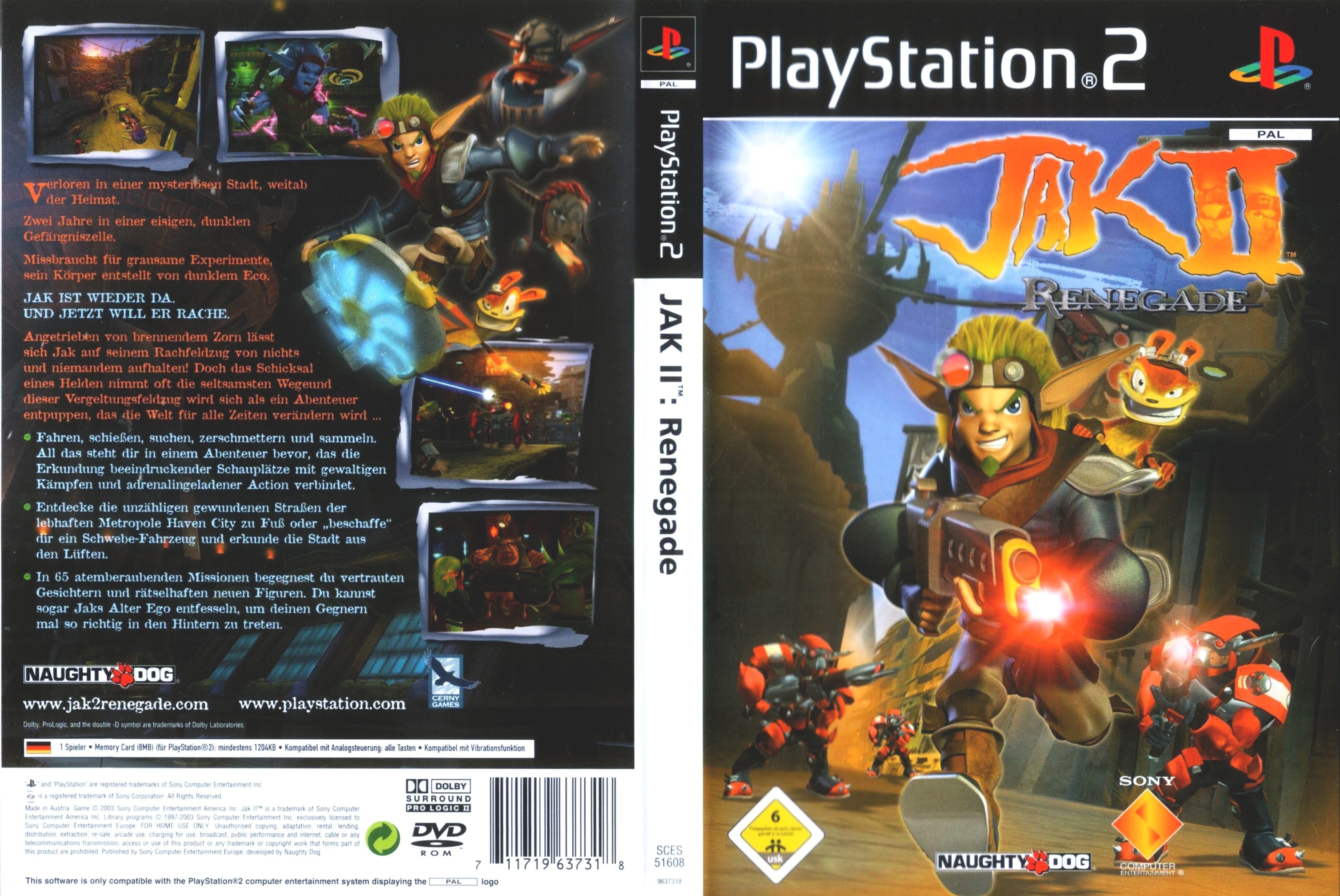 Jak II - Renegade PS2 cover