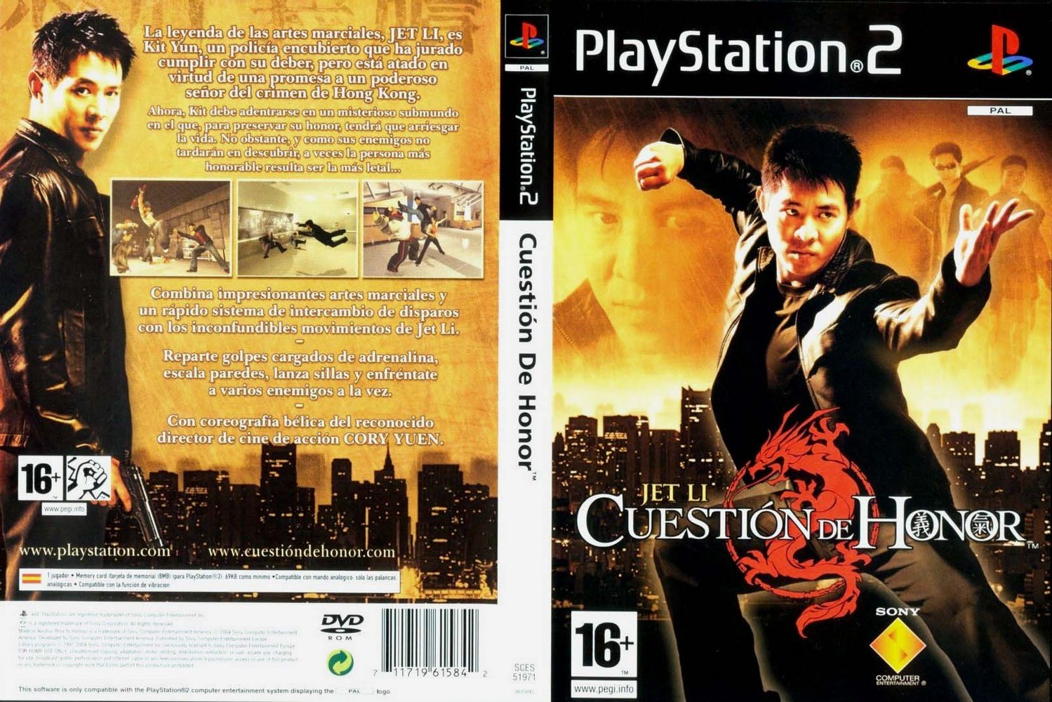 Jet Li - Rise to Honor PSX cover
