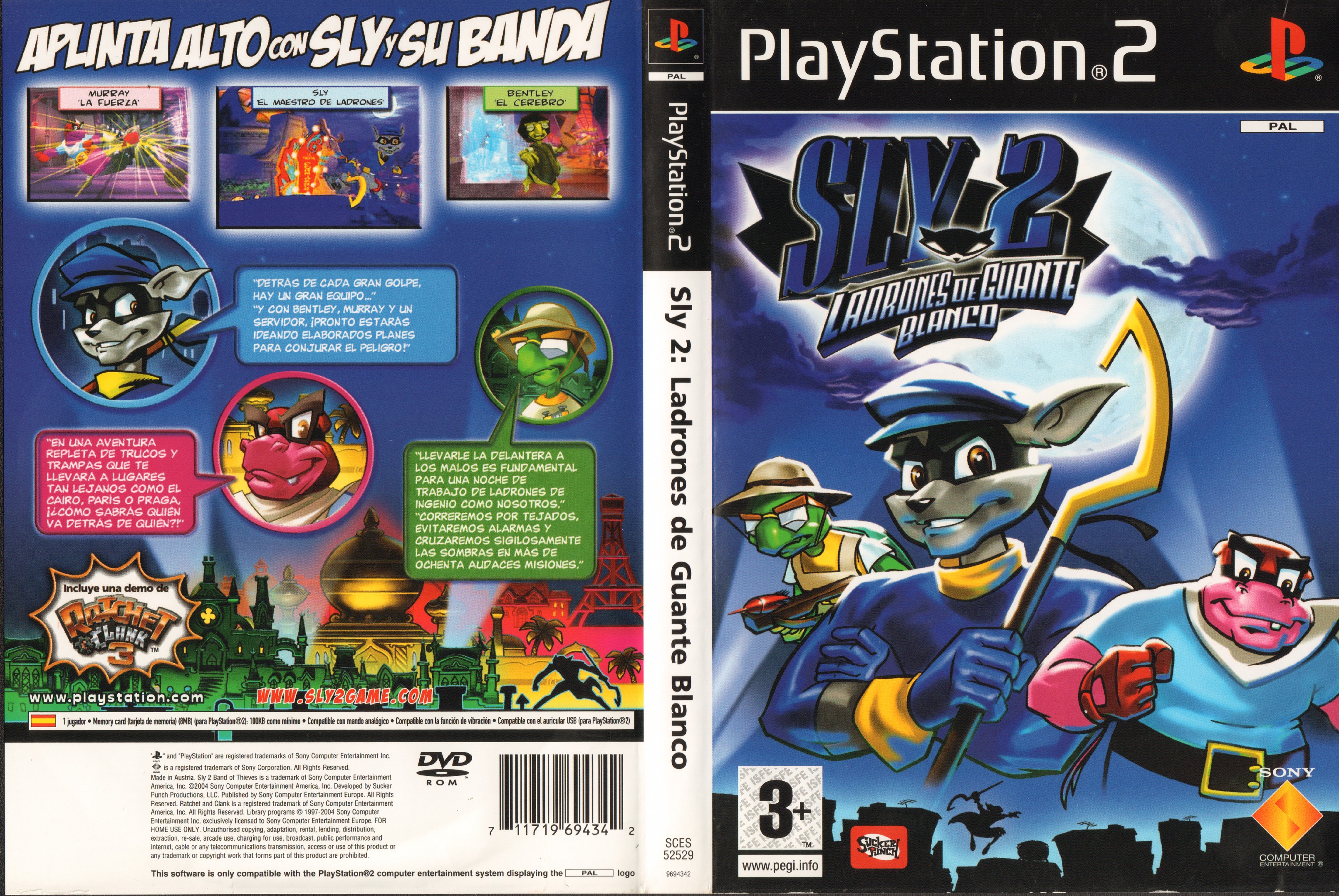 Sly Raccoon 2 - Band of Thieves PS2 cover