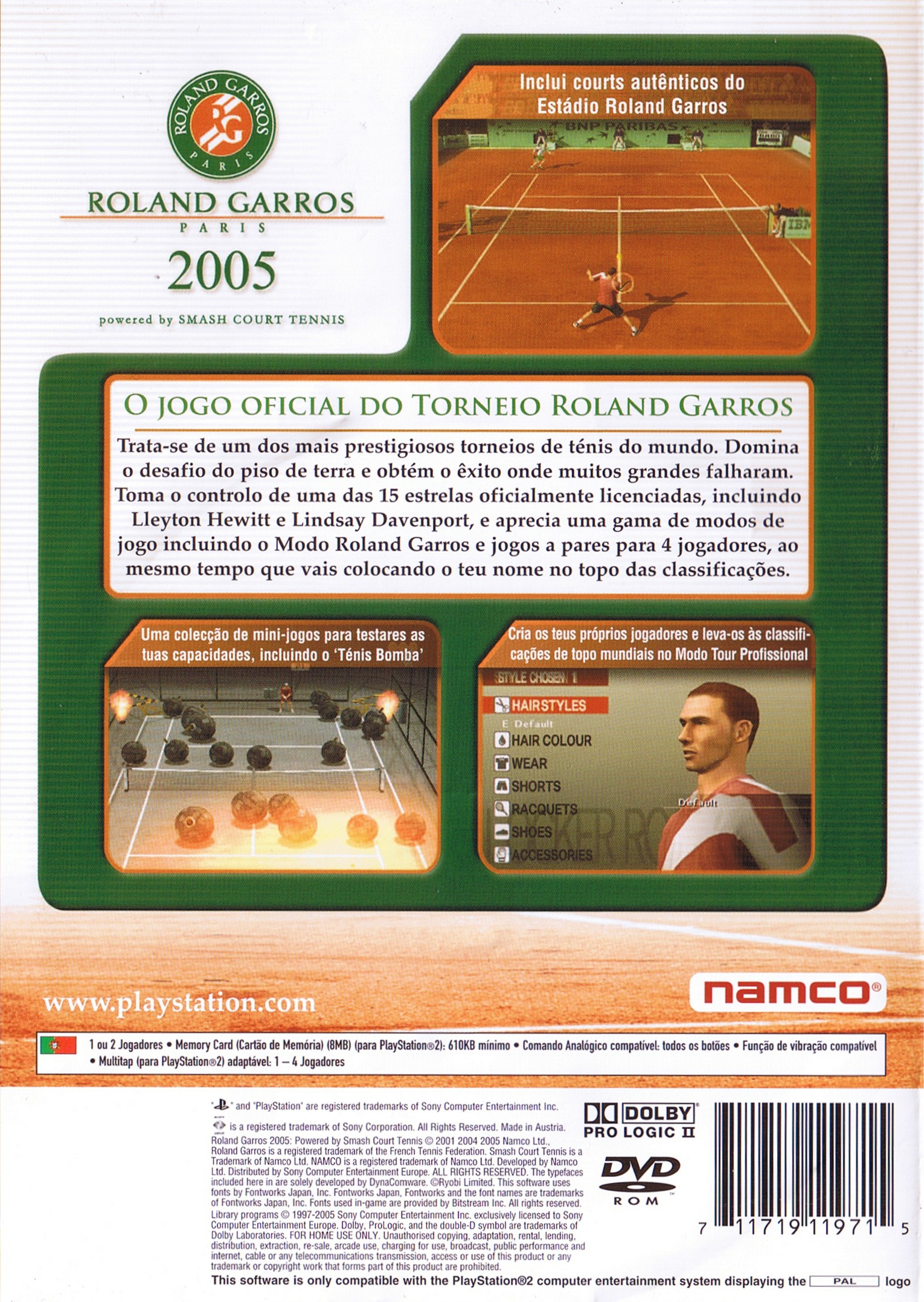 Roland Garros 2005 - Powered by Smash Court Tennis PSX cover
