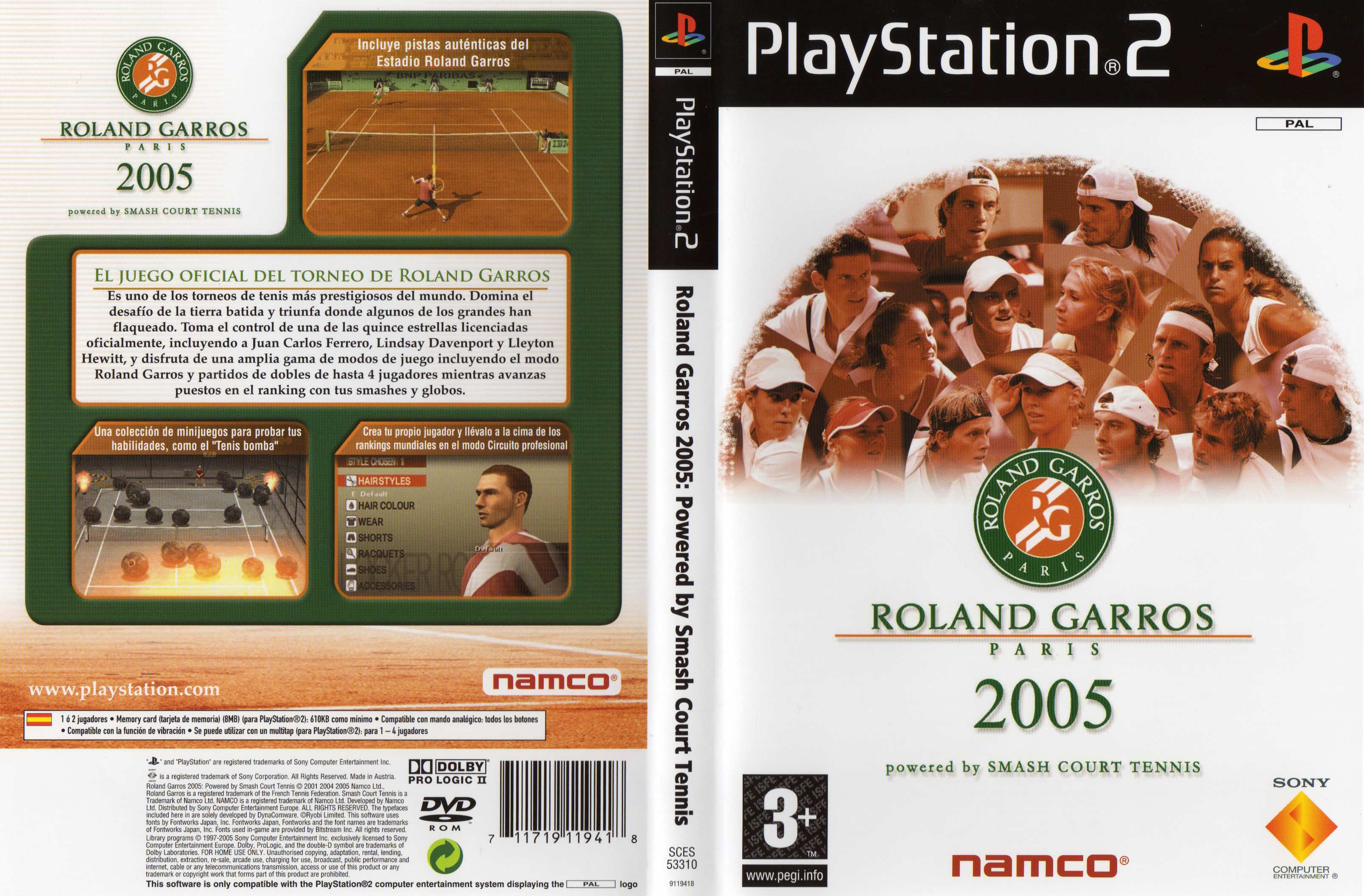 Roland Garros 2005 - Powered by Smash Court Tennis PSX cover