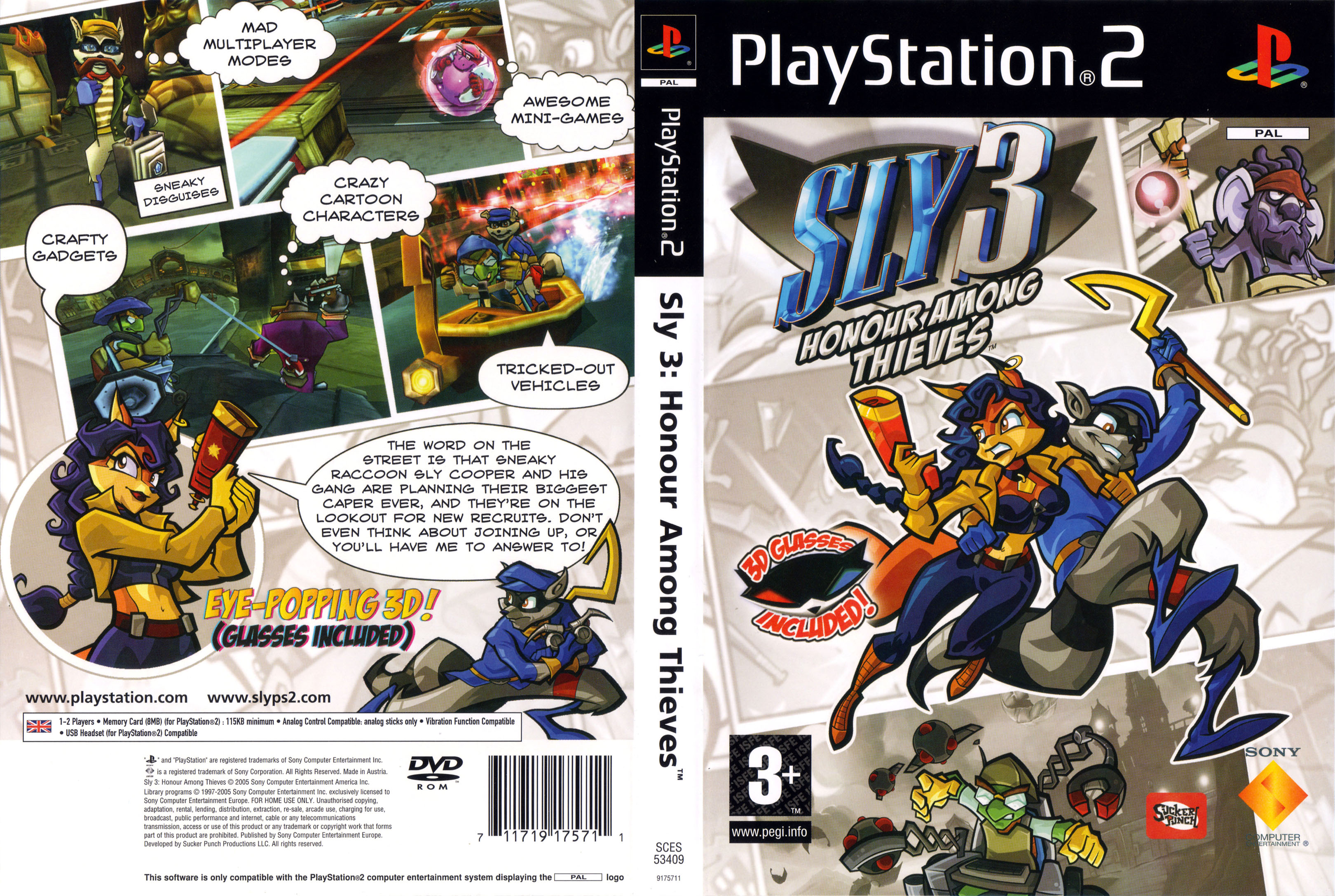 Sly 3 - Honor Among Thieves PS2 cover