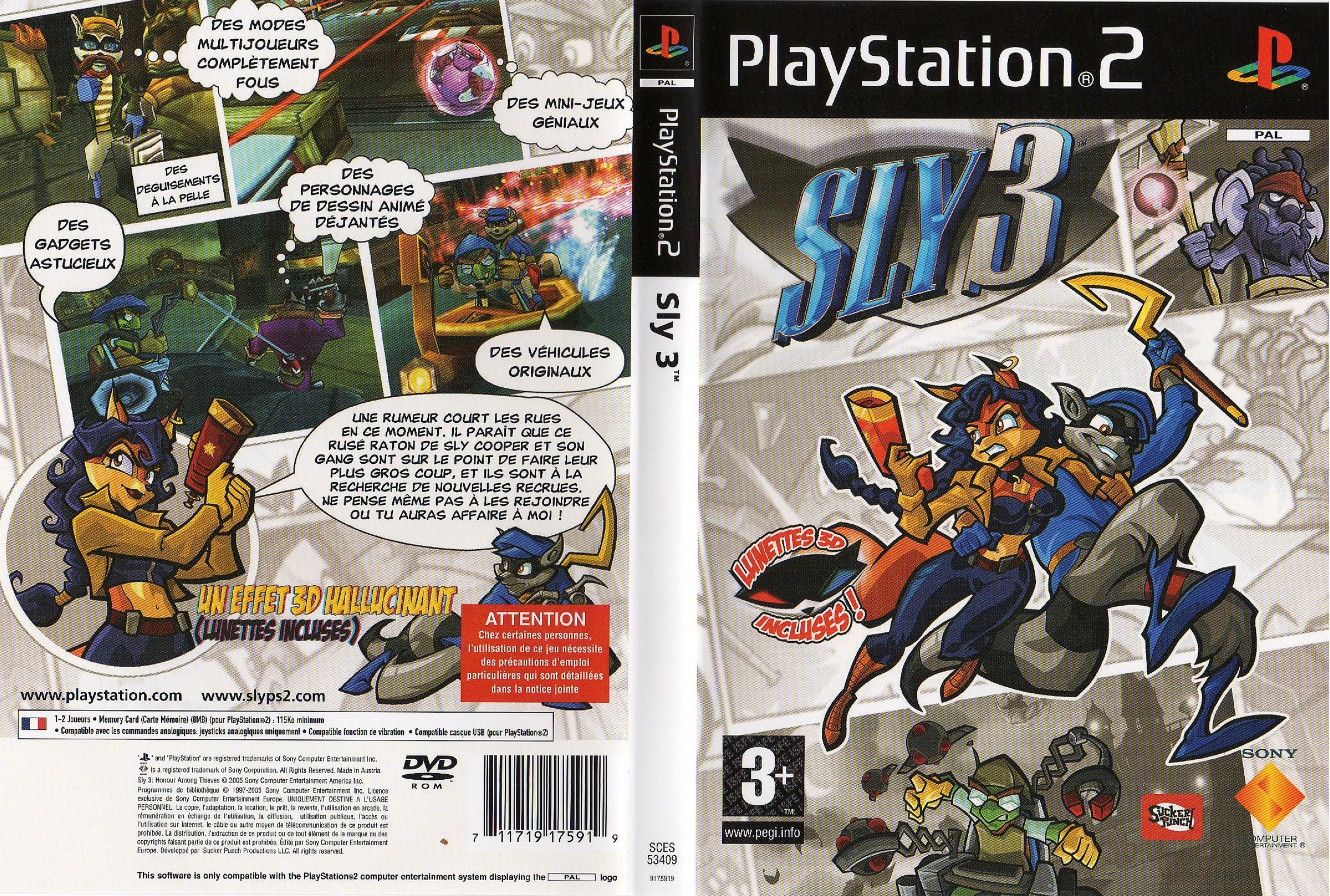 Sly 3 - Honor Among Thieves PS2 cover