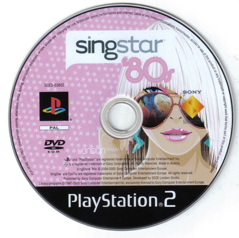 SingStar '80s PS2 cover