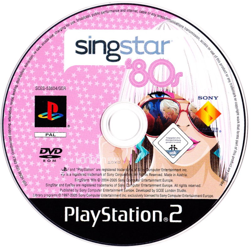 SingStar '80s PS2 cover