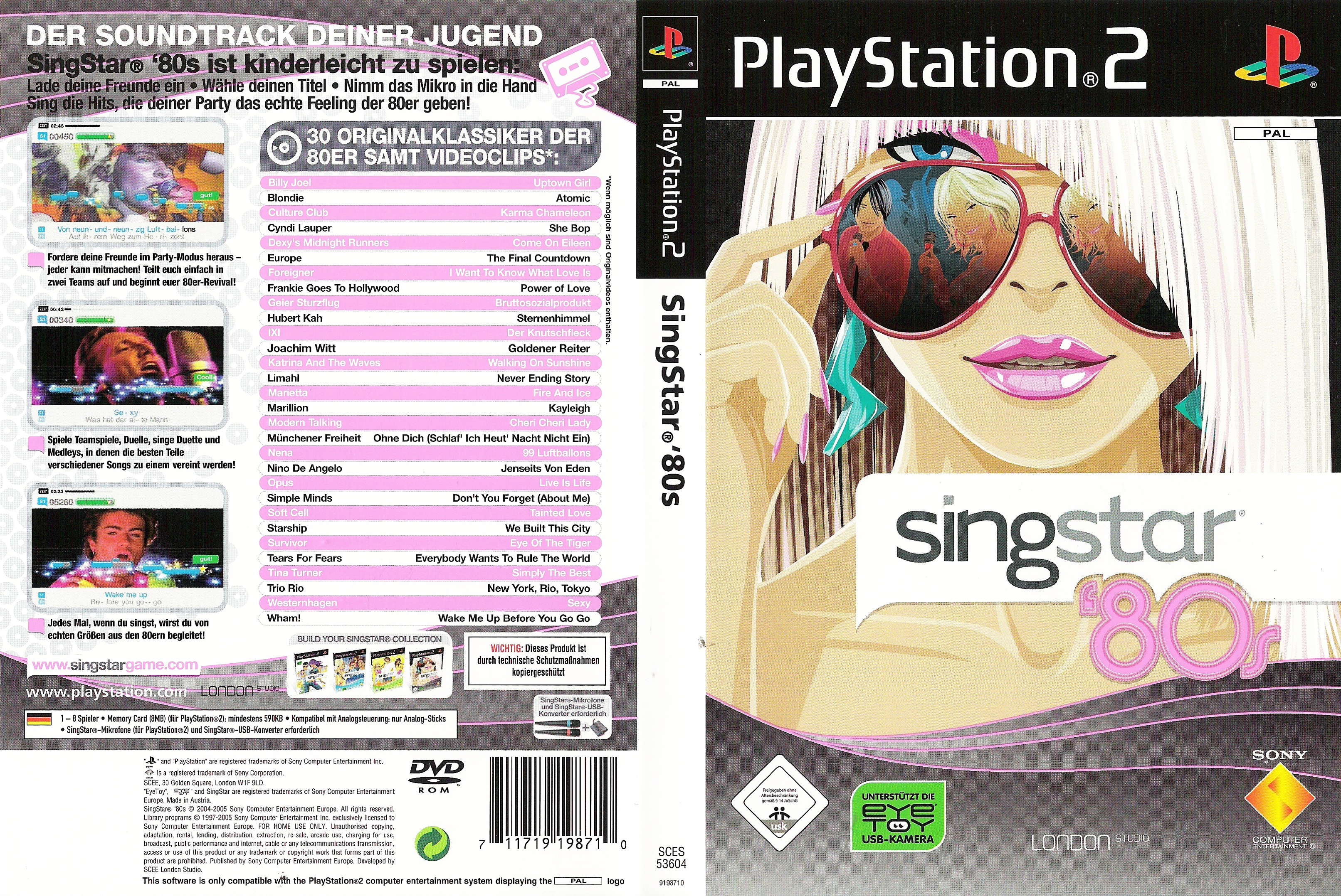 SingStar '80s PS2 cover