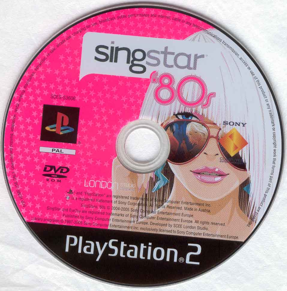 SingStar '80s PS2 cover