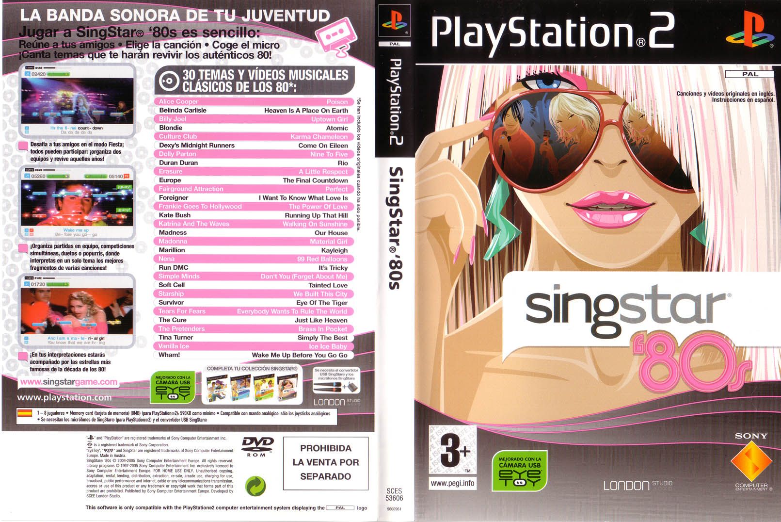 SingStar '80s PS2 cover
