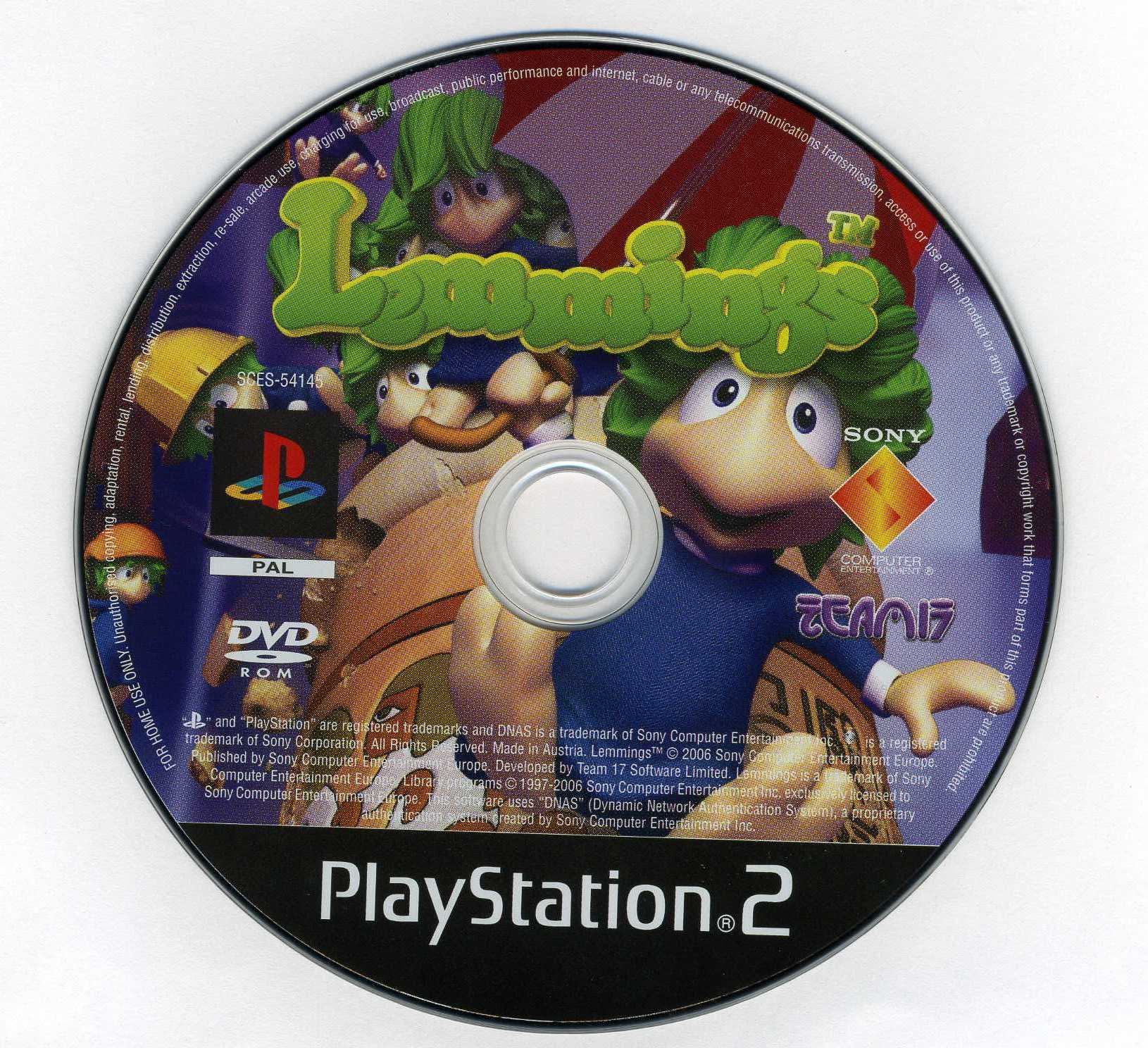 Lemmings PS2 cover