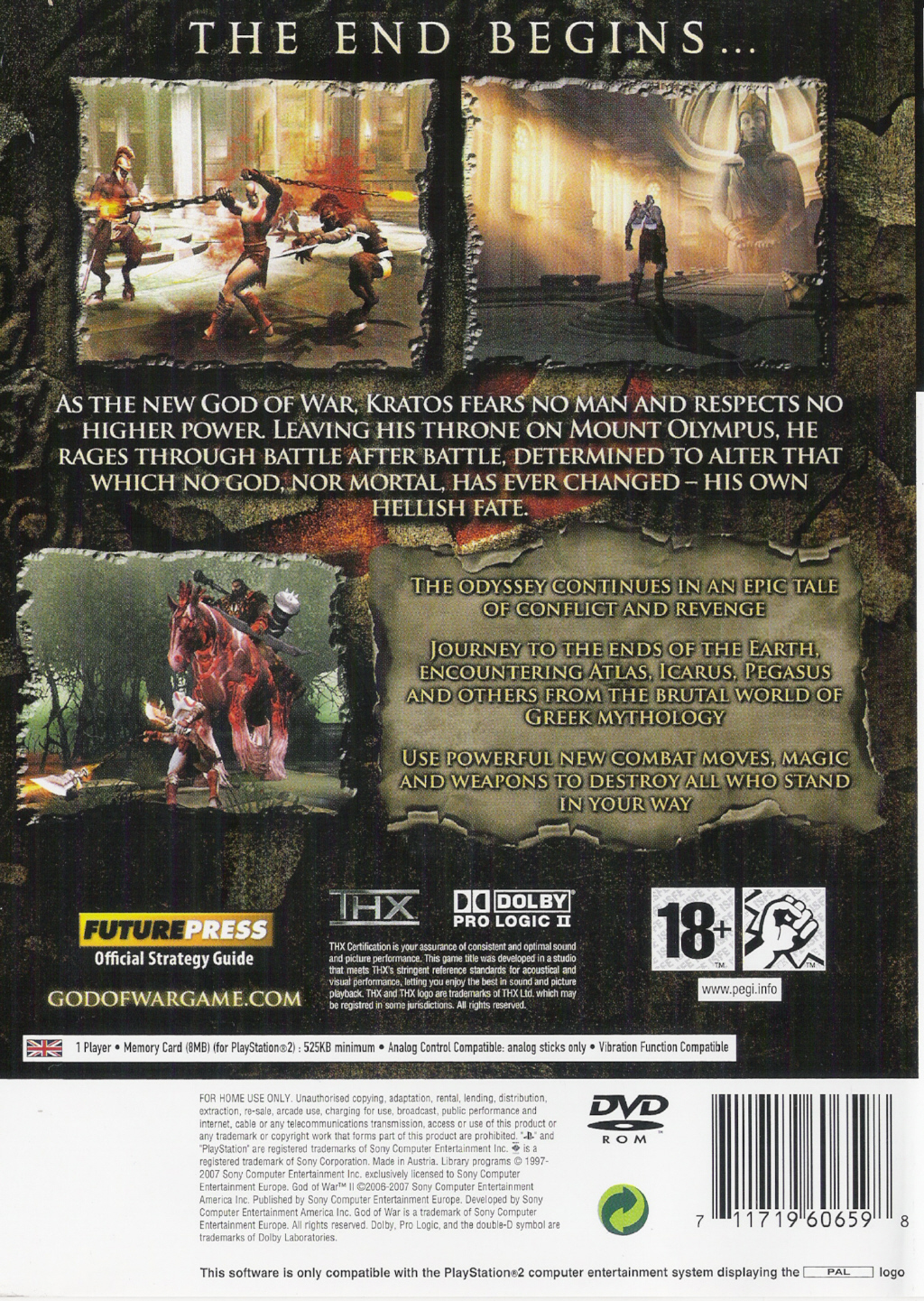 God of War II PS2 cover