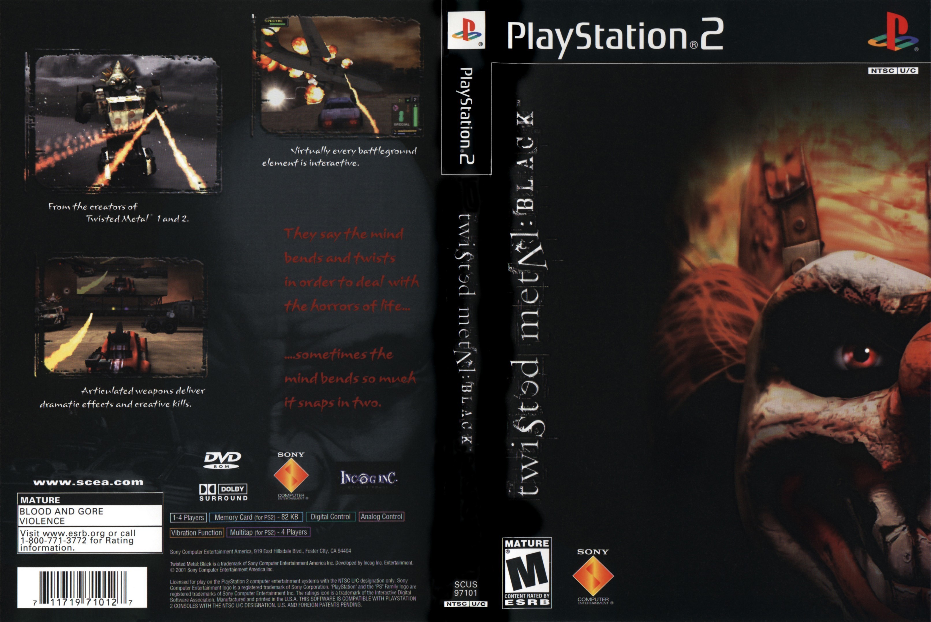 Twisted Metal - Black PS2 cover