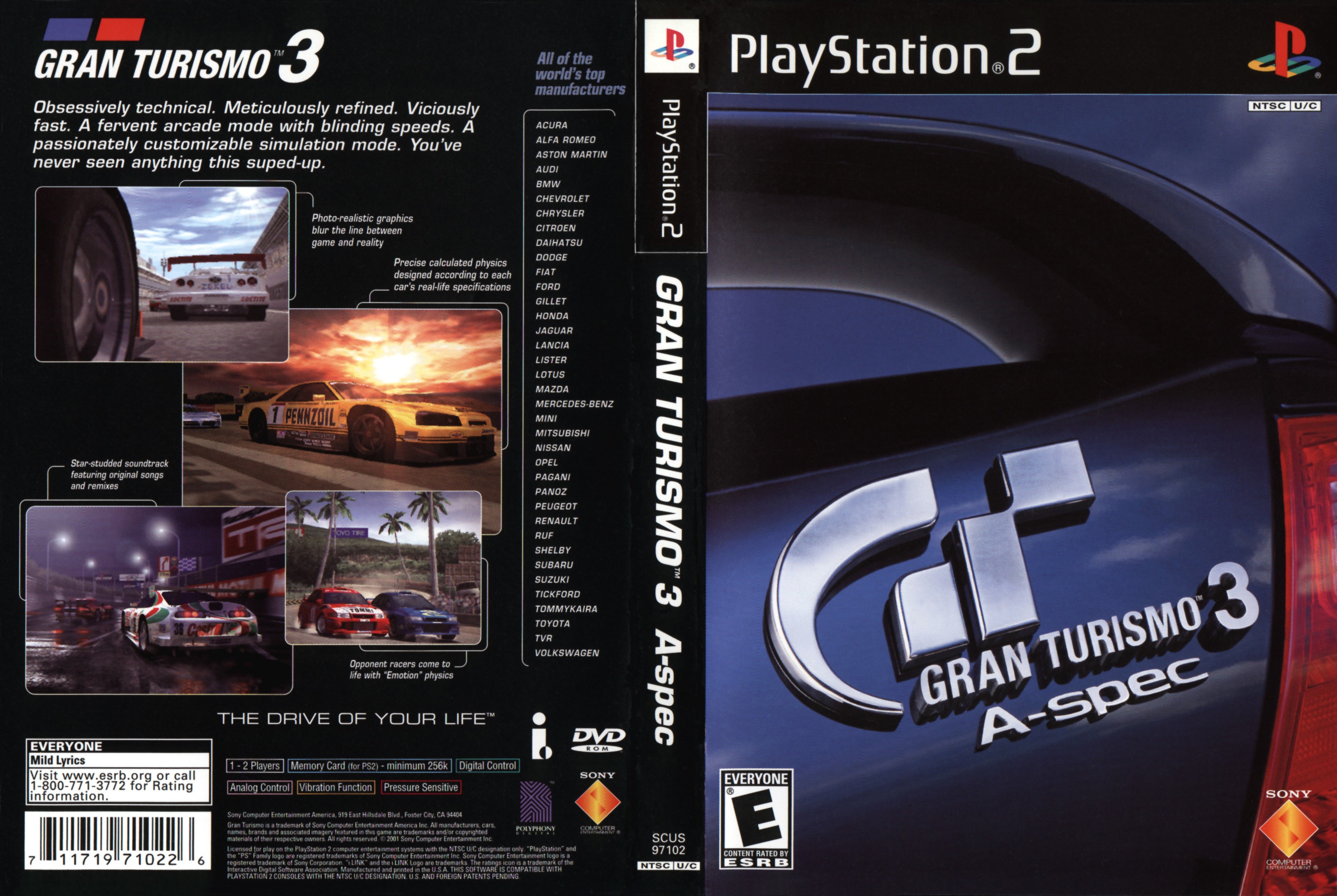 Gran Turismo 3 A-Spec PS2 cover