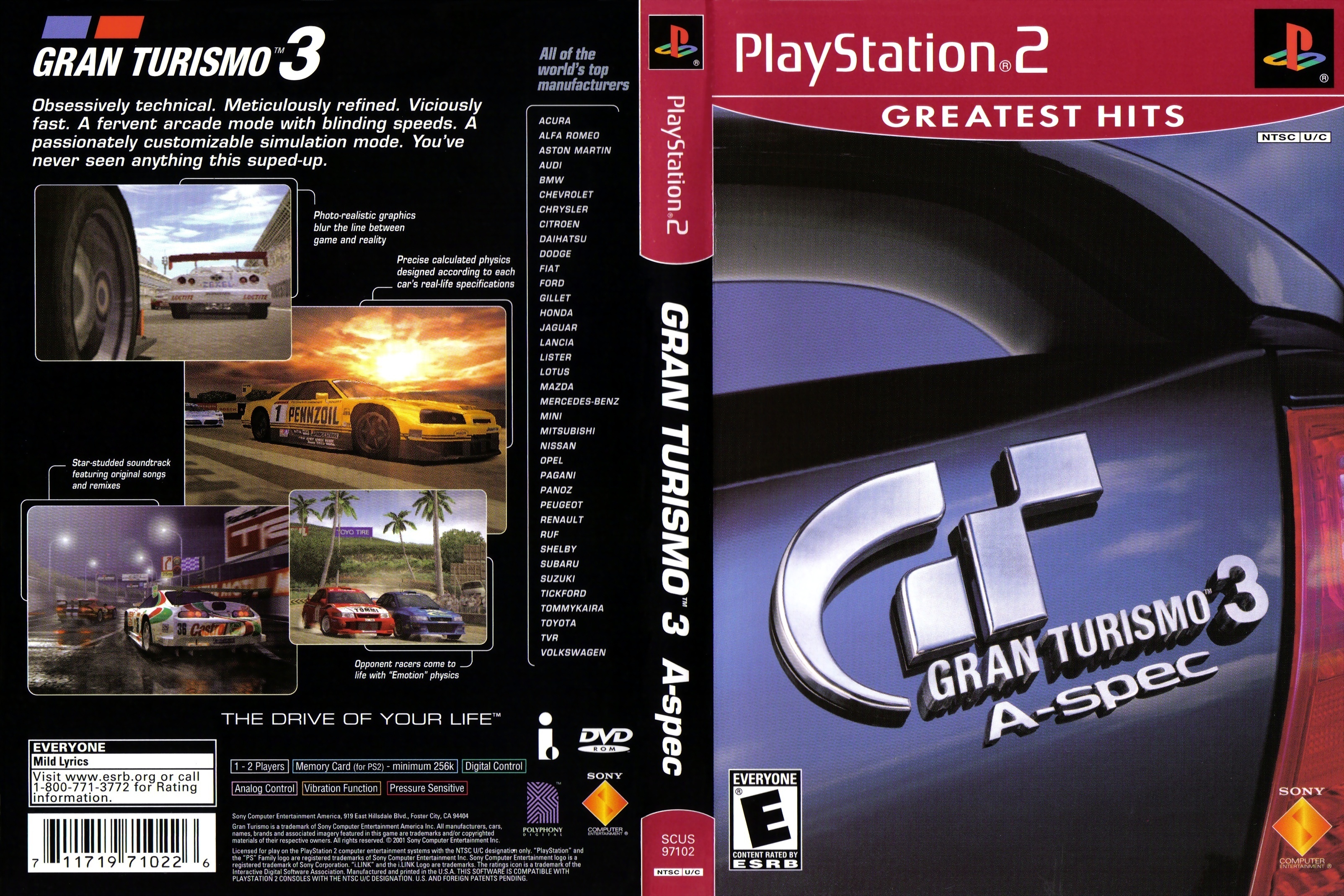 Gran Turismo 3 A-Spec PS2 cover