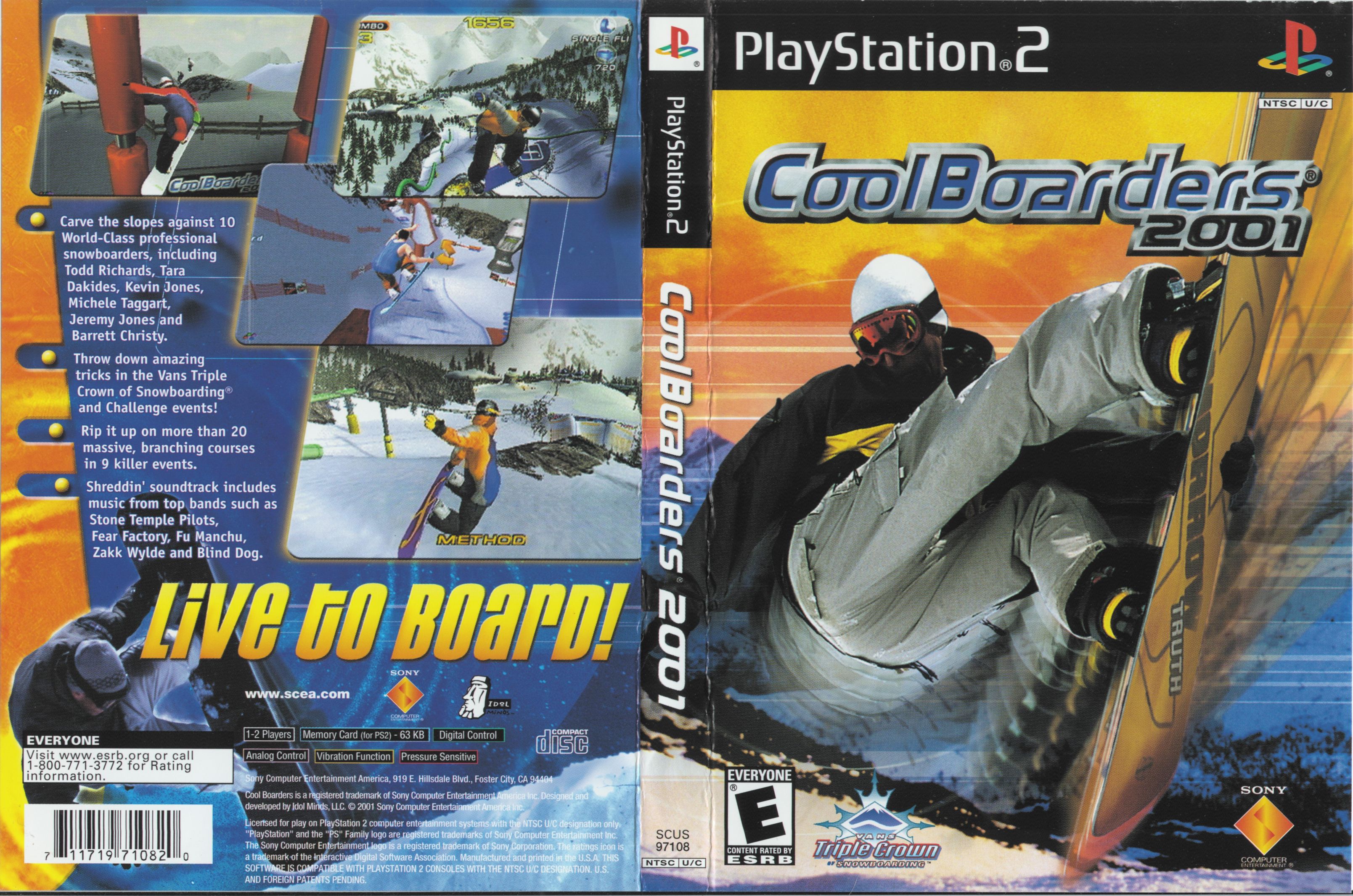 Cool Boarders 2001 PSX cover
