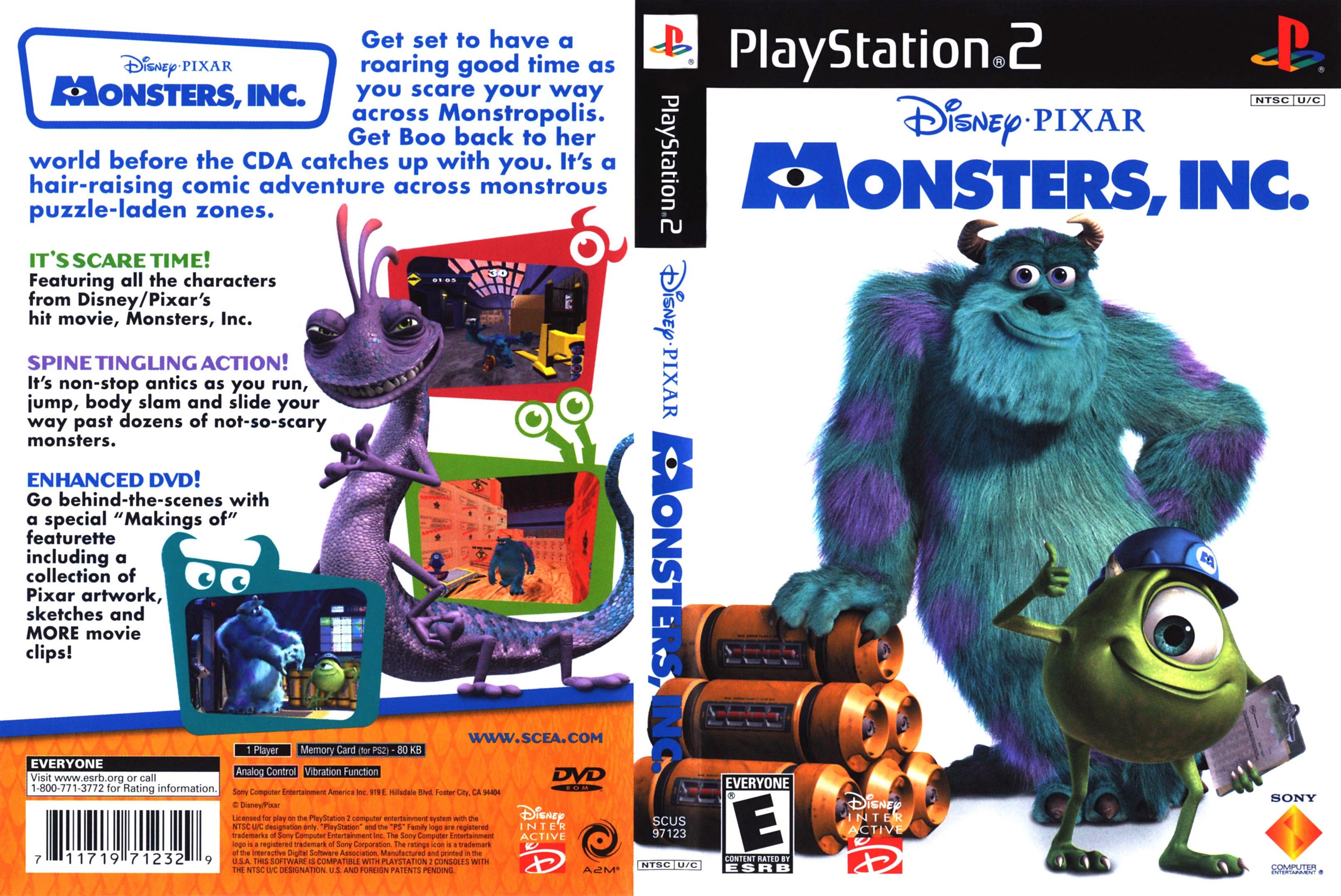 Disney's Pixar - Monsters, Inc. - Scare Island PSX cover