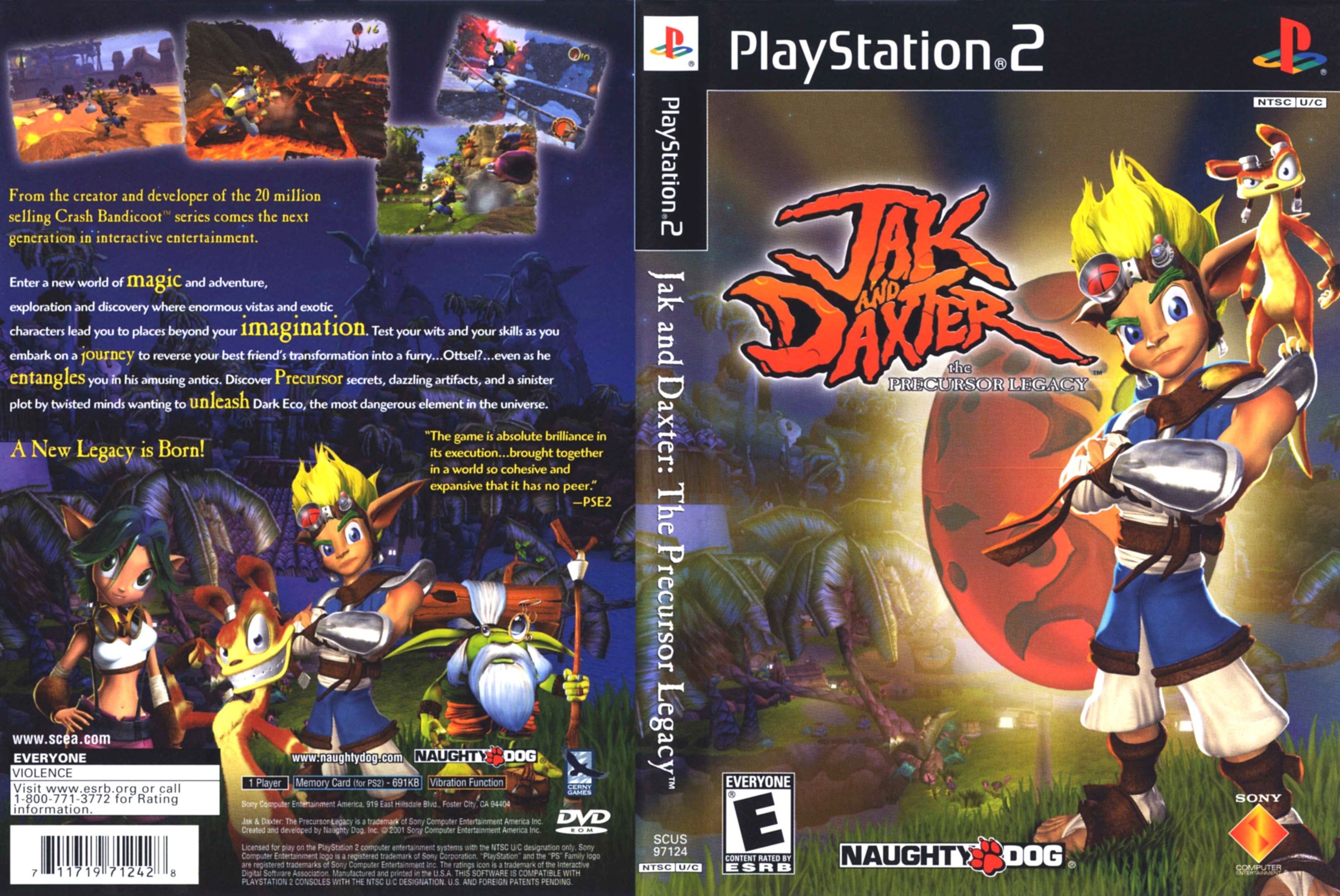Jak & Daxter - The Precursor Legacy PS2 cover