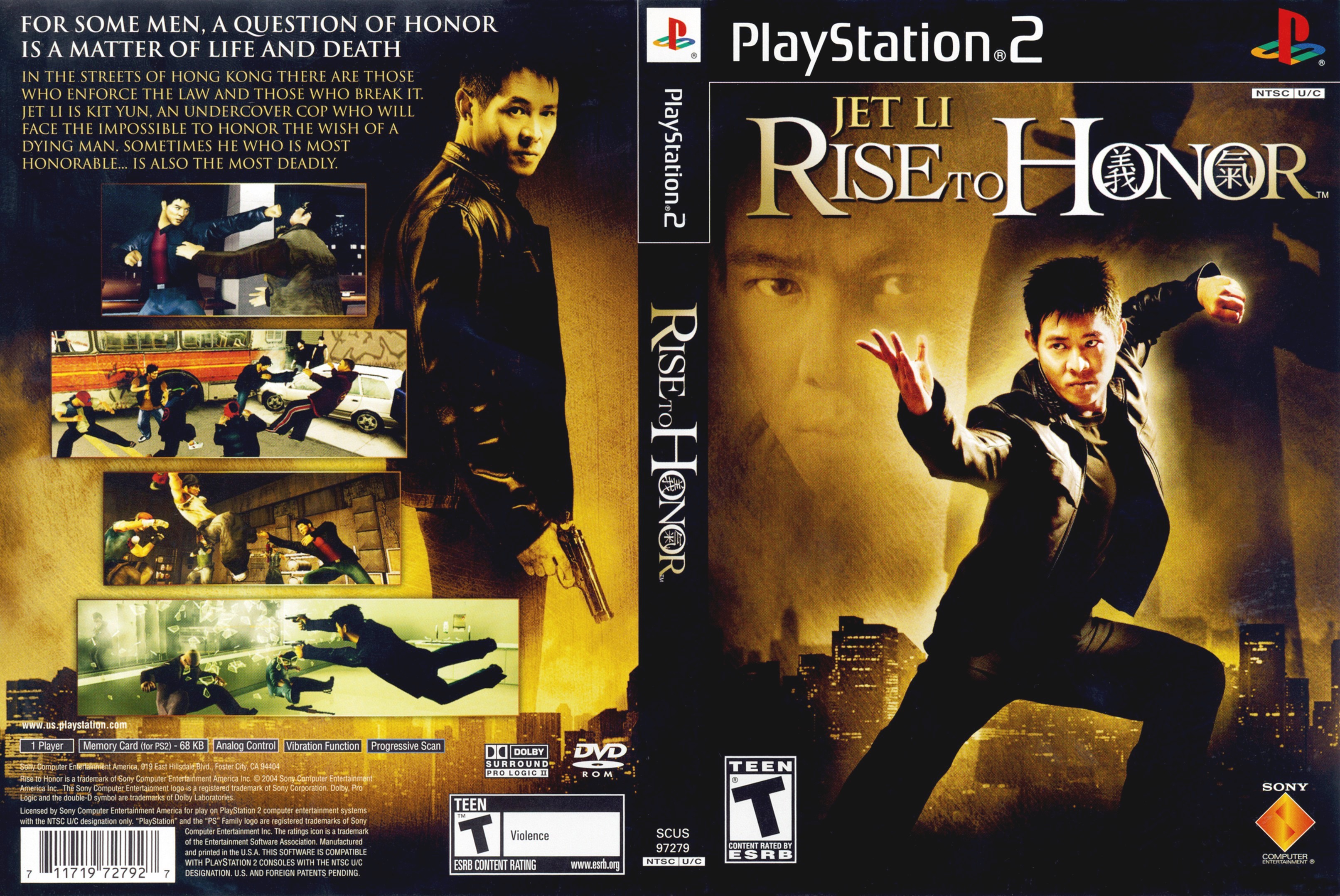 Jet Li - Rise to Honor PSX cover