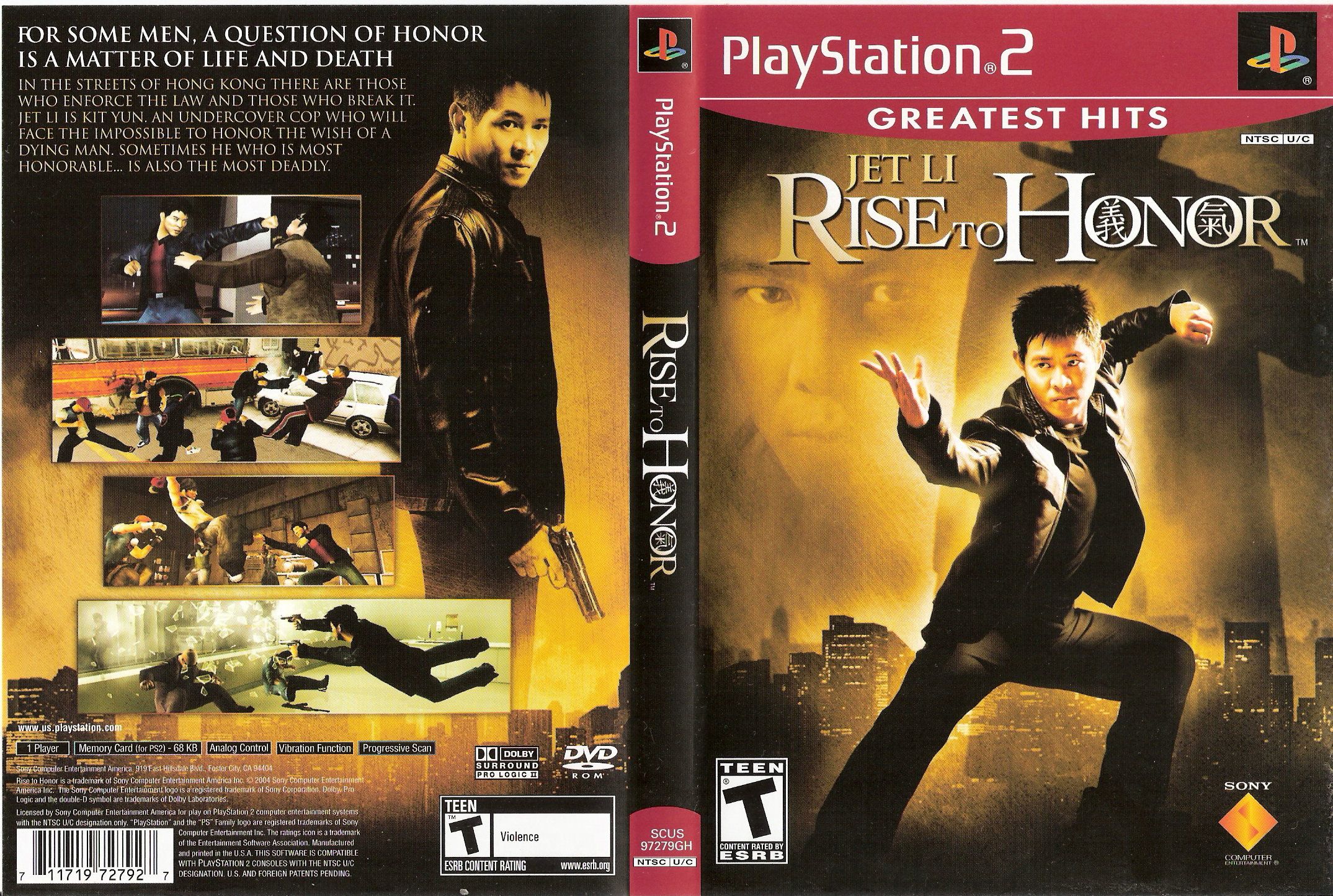 Jet Li - Rise to Honor PSX cover