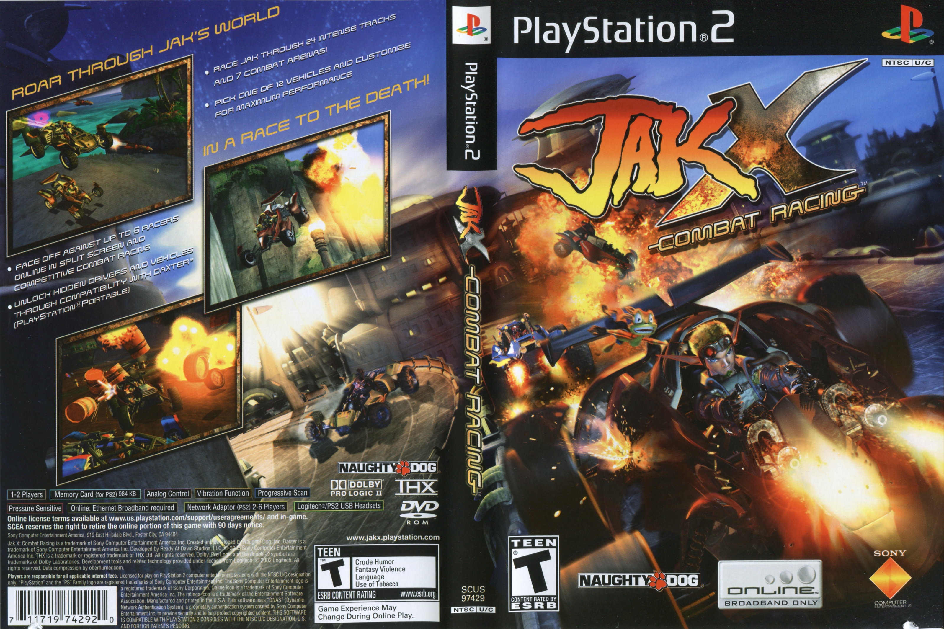 Jak X - Combat Racing PS2 cover