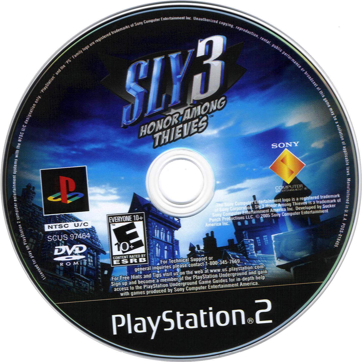 Sly 3 - Honor Among Thieves PS2 cover