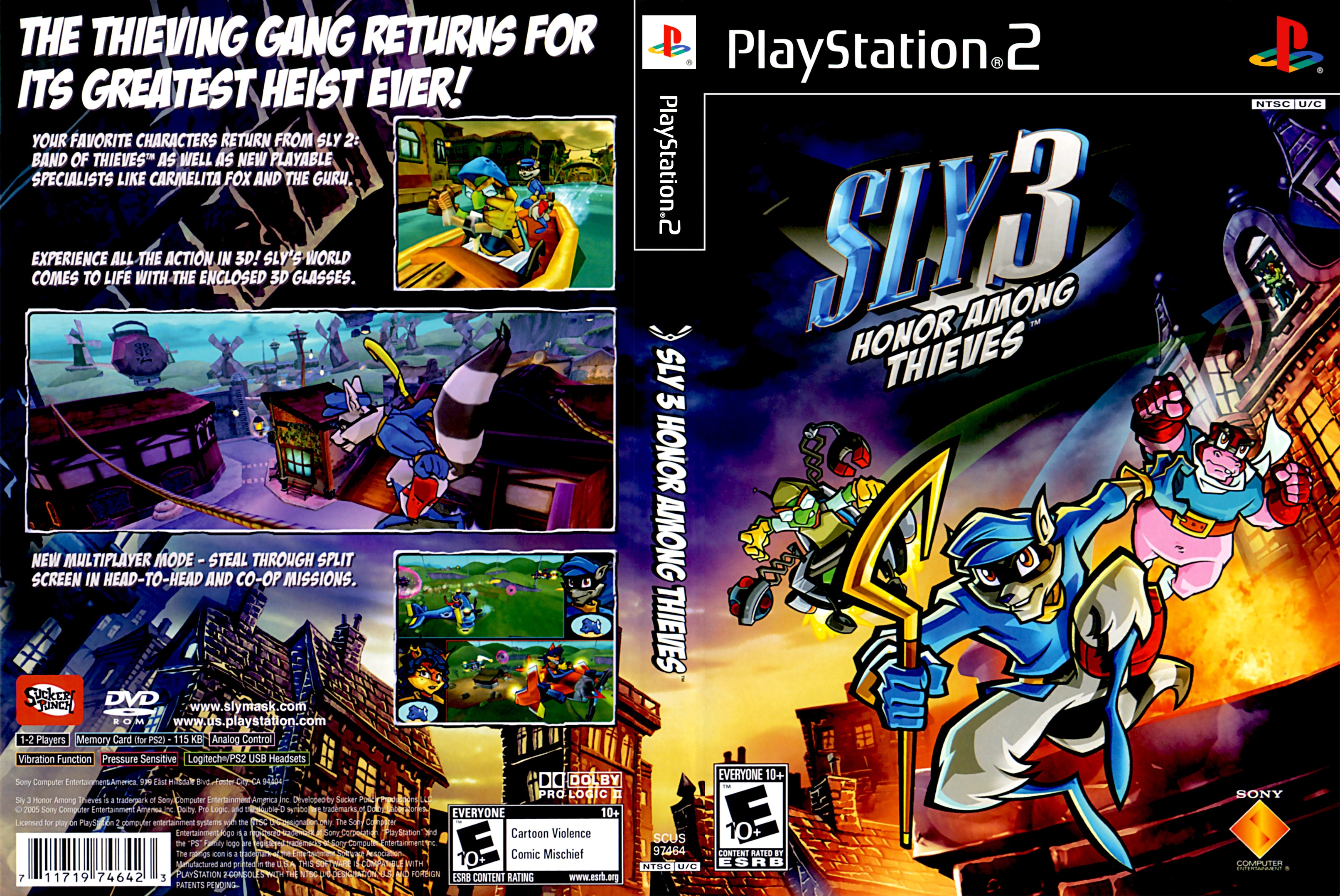 Sly 3 - Honor Among Thieves PS2 cover