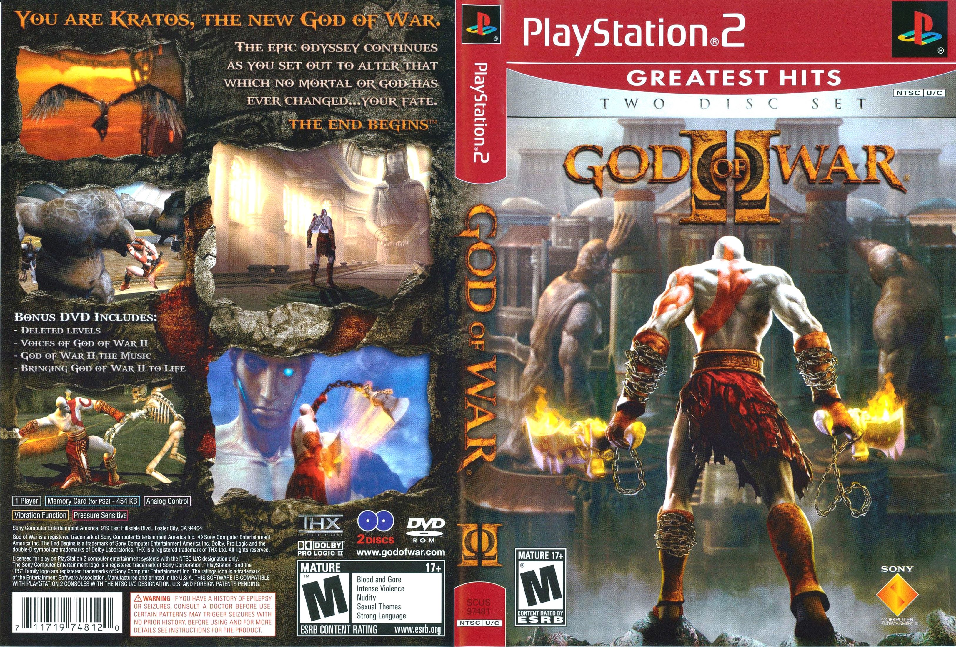 God of War II PS2 cover