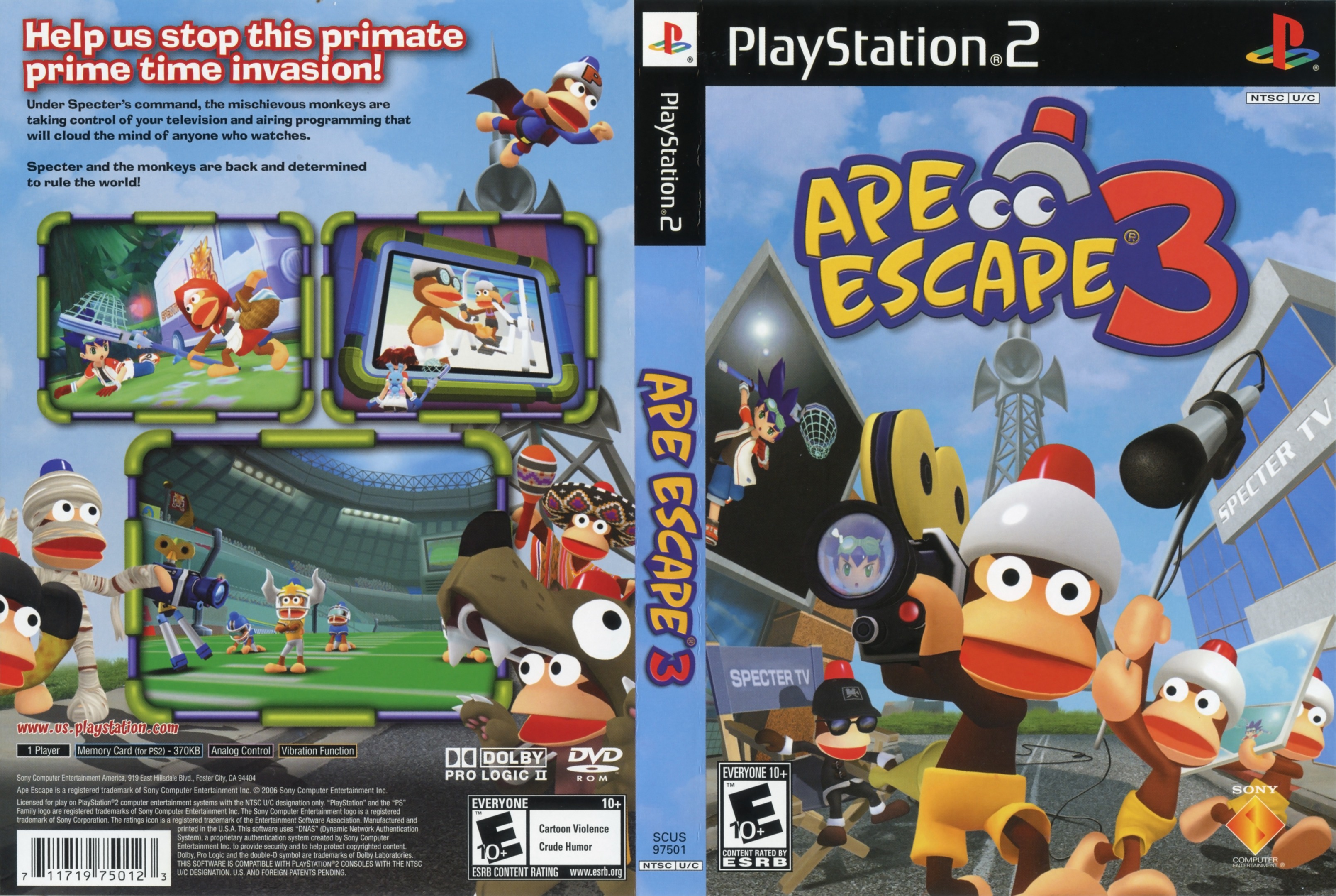 Ape Escape 3 PS2 cover