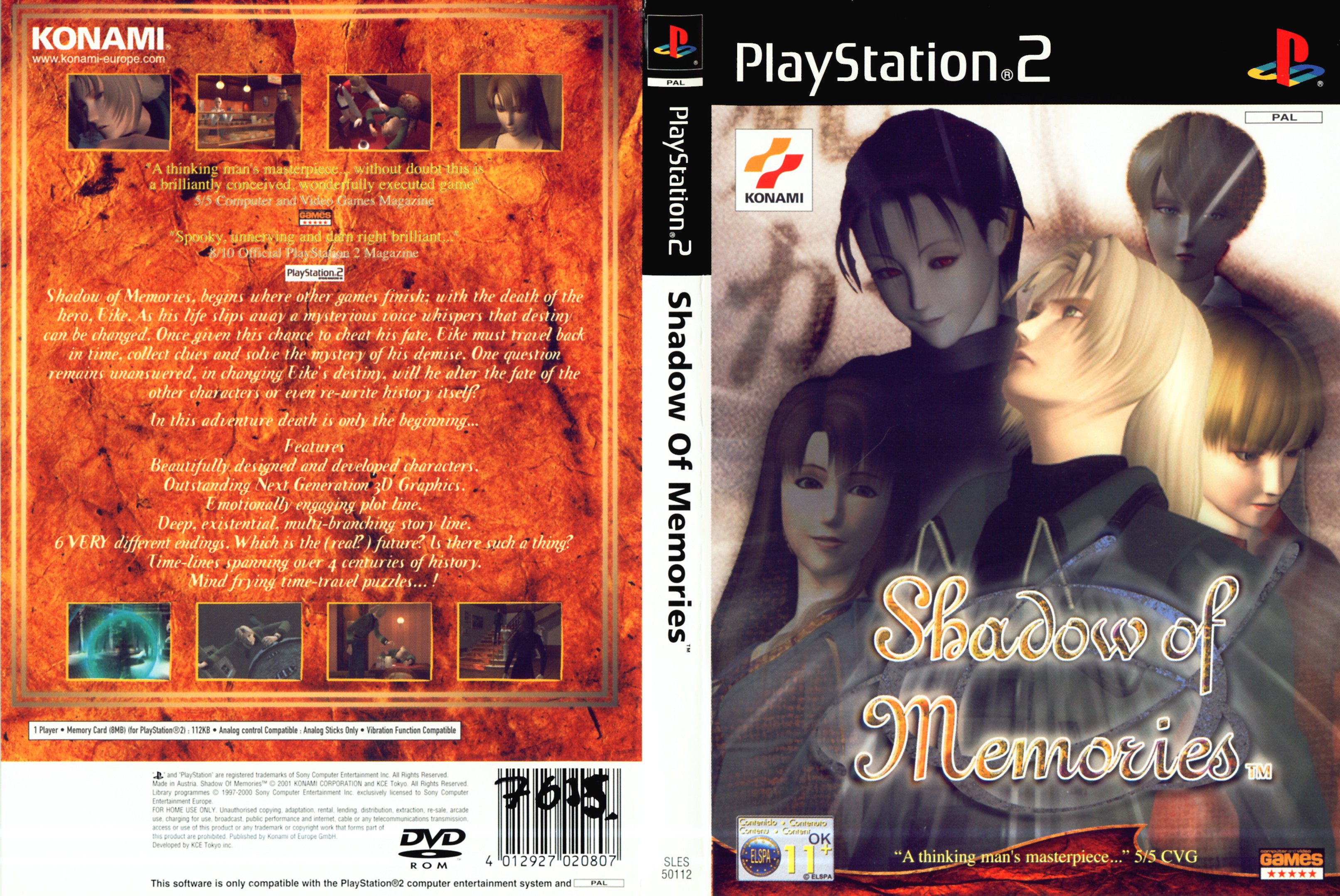 Shadow of Memories PSX cover