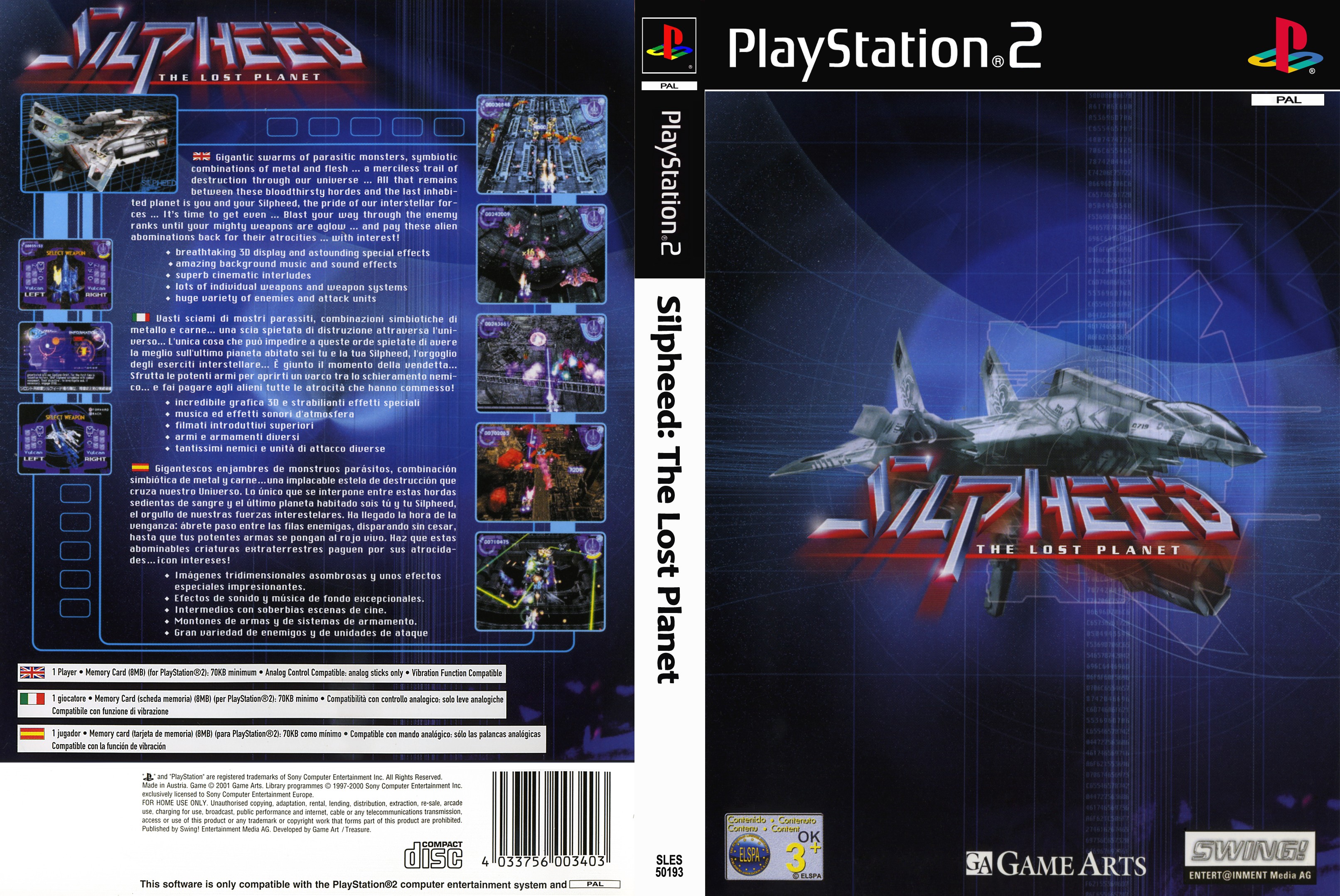 Silpheed - The Lost Planet PSX cover