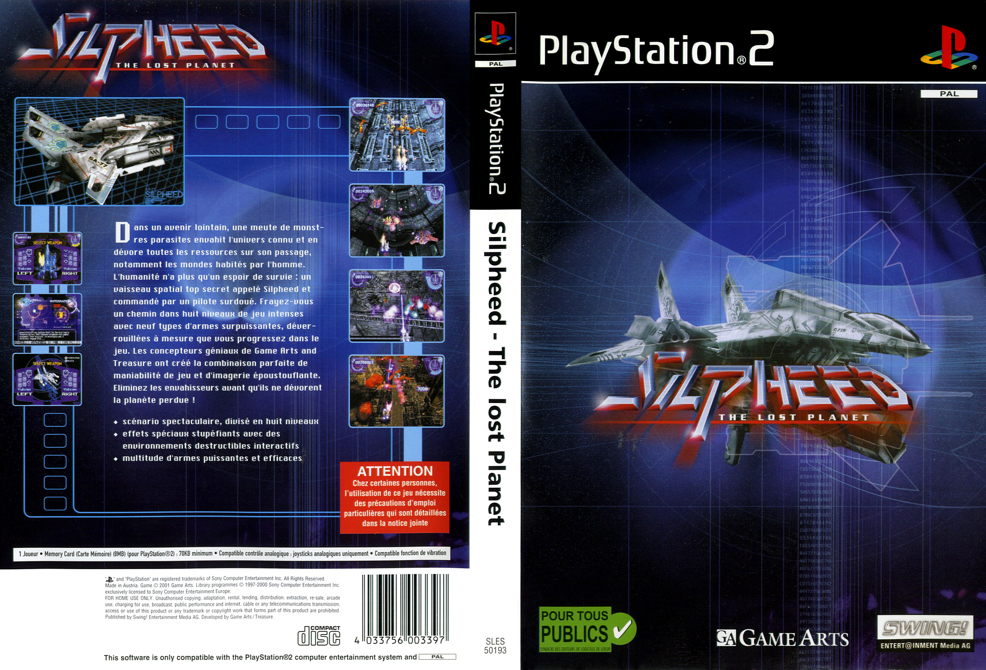 Silpheed - The Lost Planet PSX cover