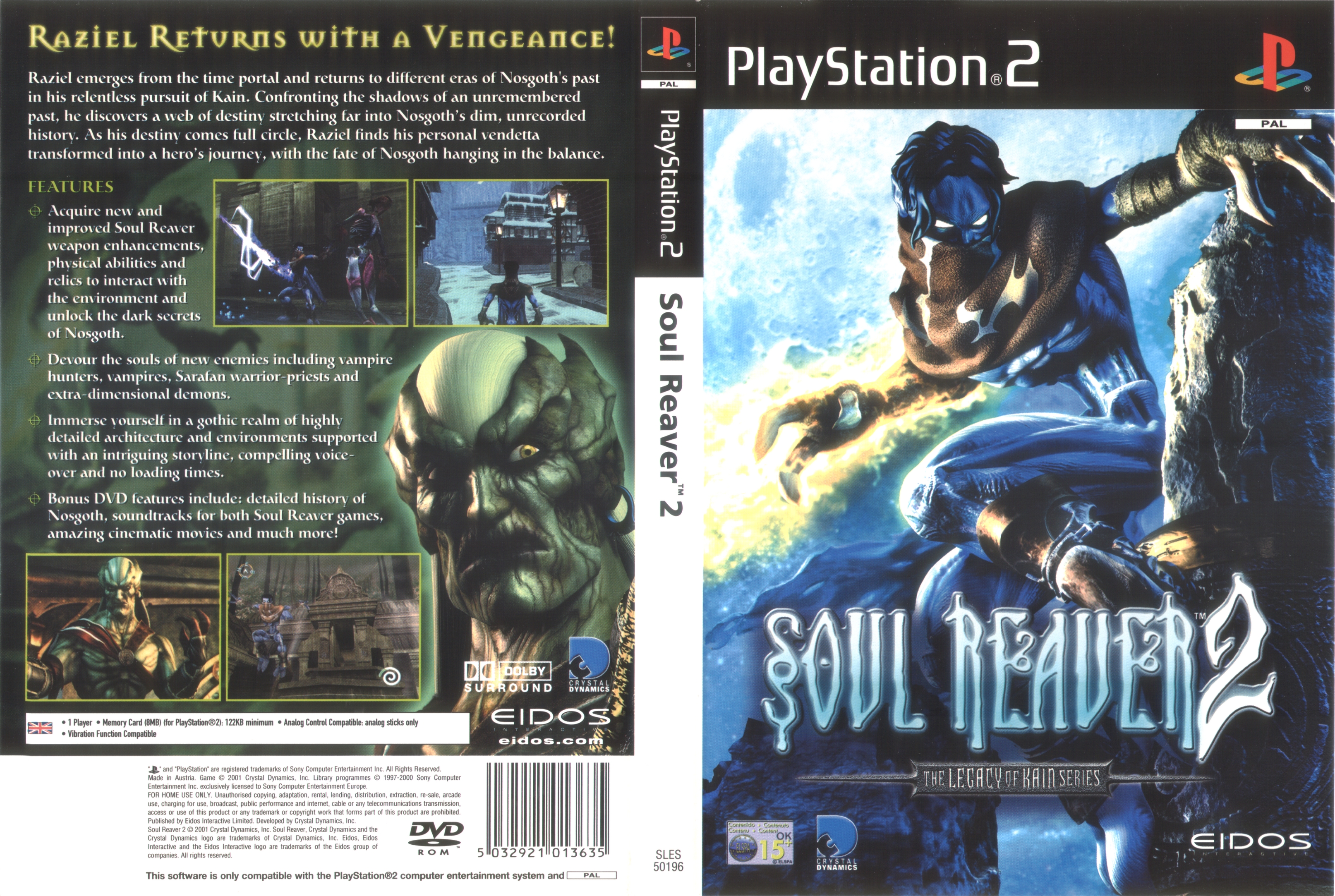Legacy of Kain - Soul Reaver 2 PS2 cover