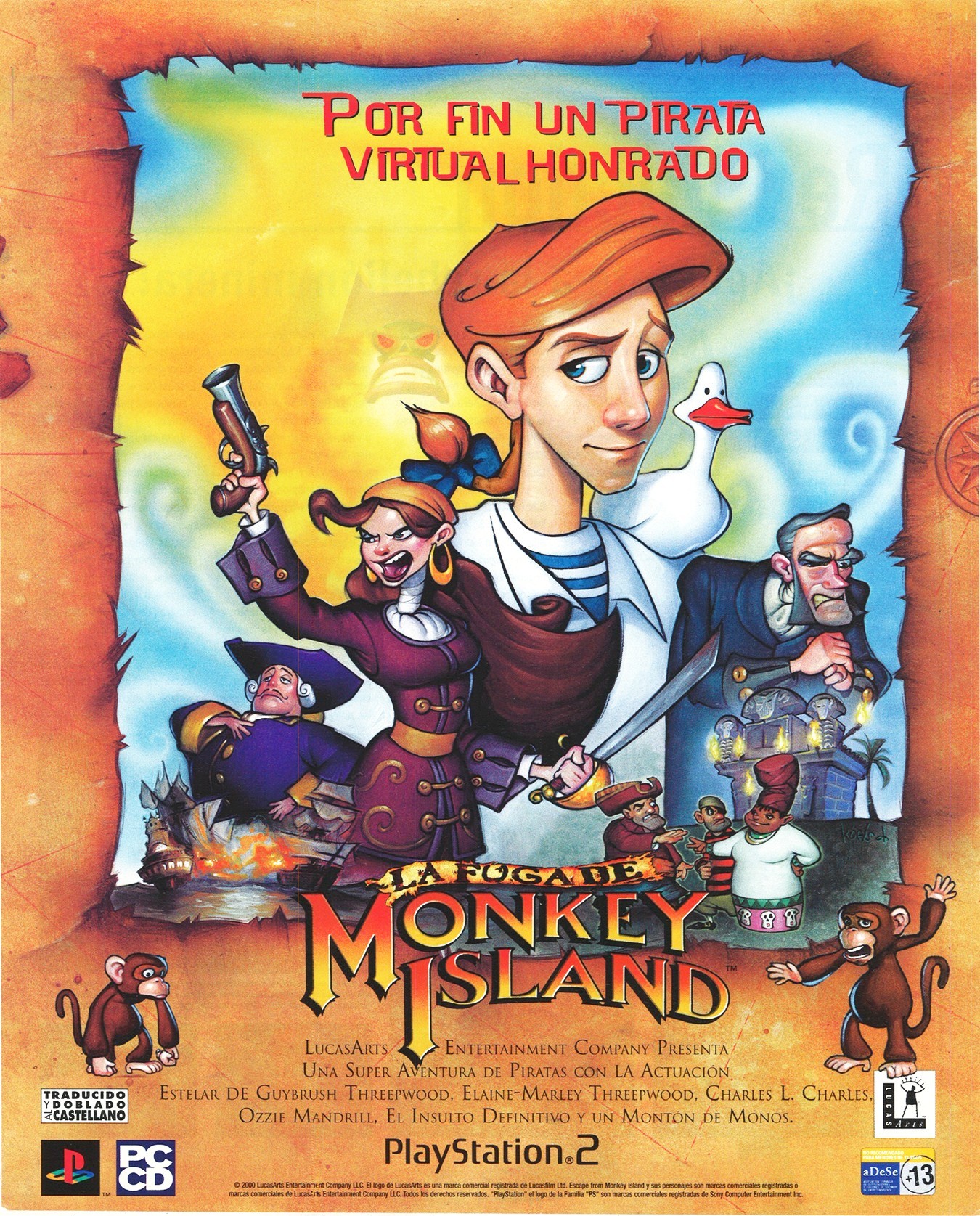 La Fuga de Monkey Island PSX cover