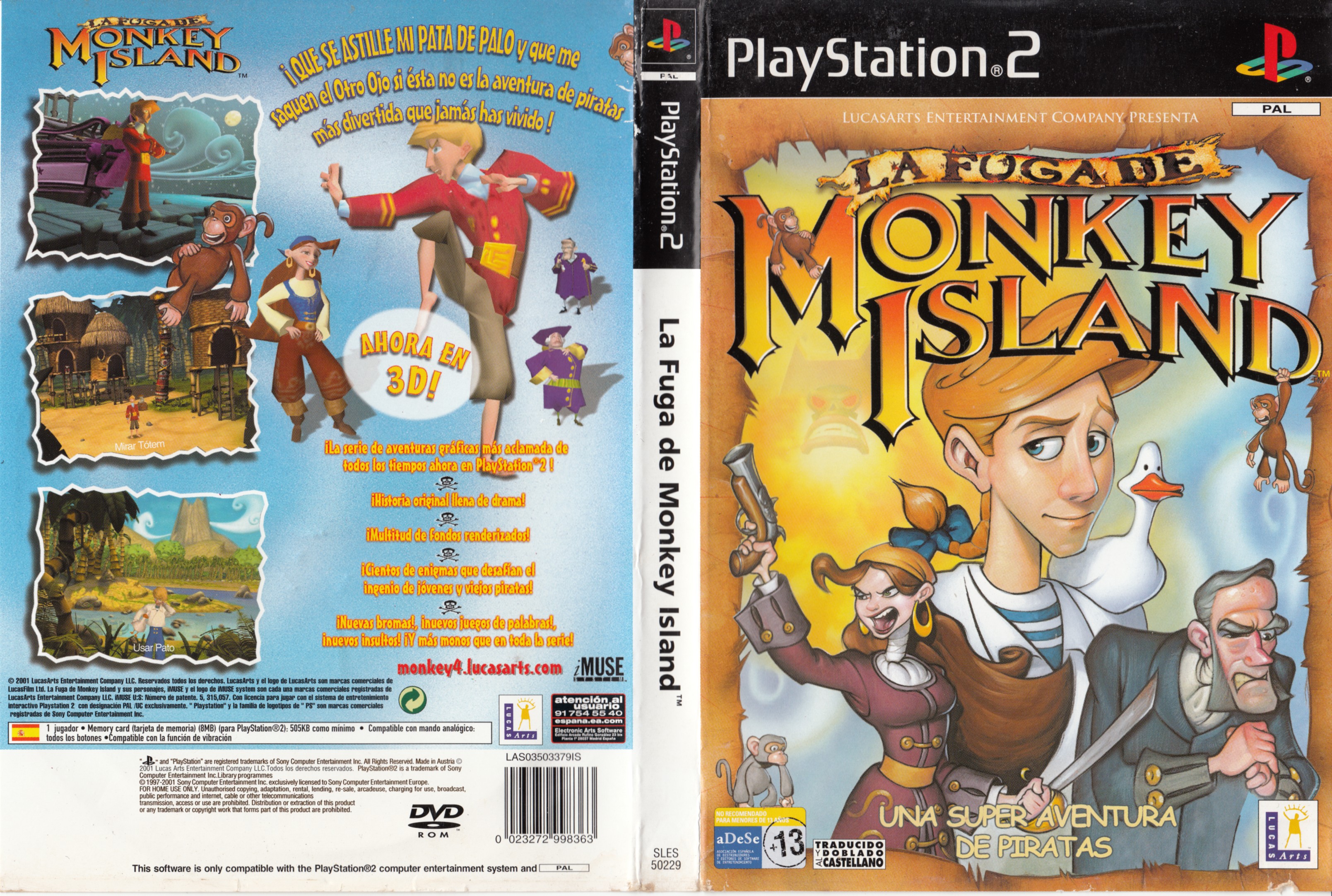 La Fuga de Monkey Island PSX cover