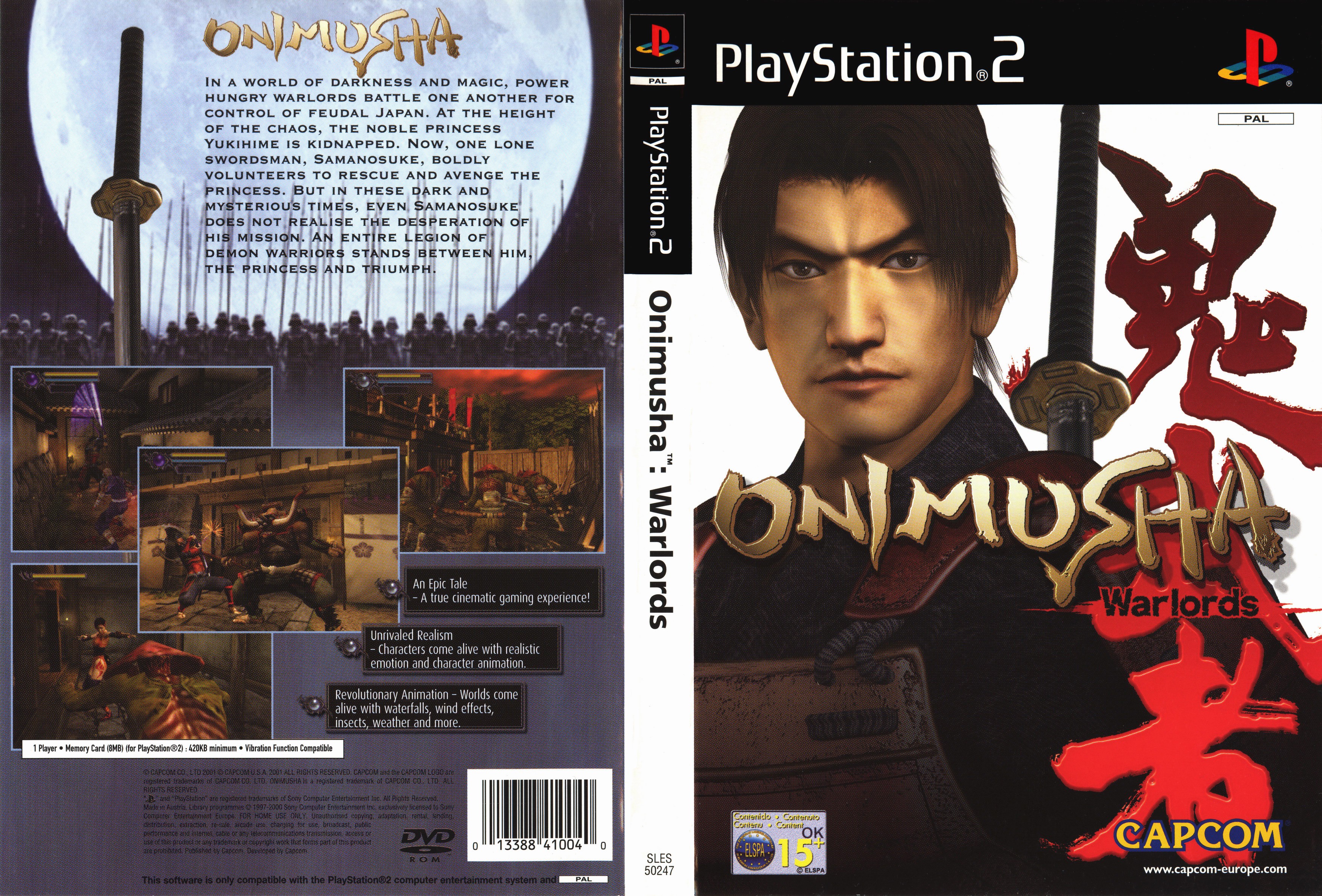 Onimusha - Warlords PSX cover