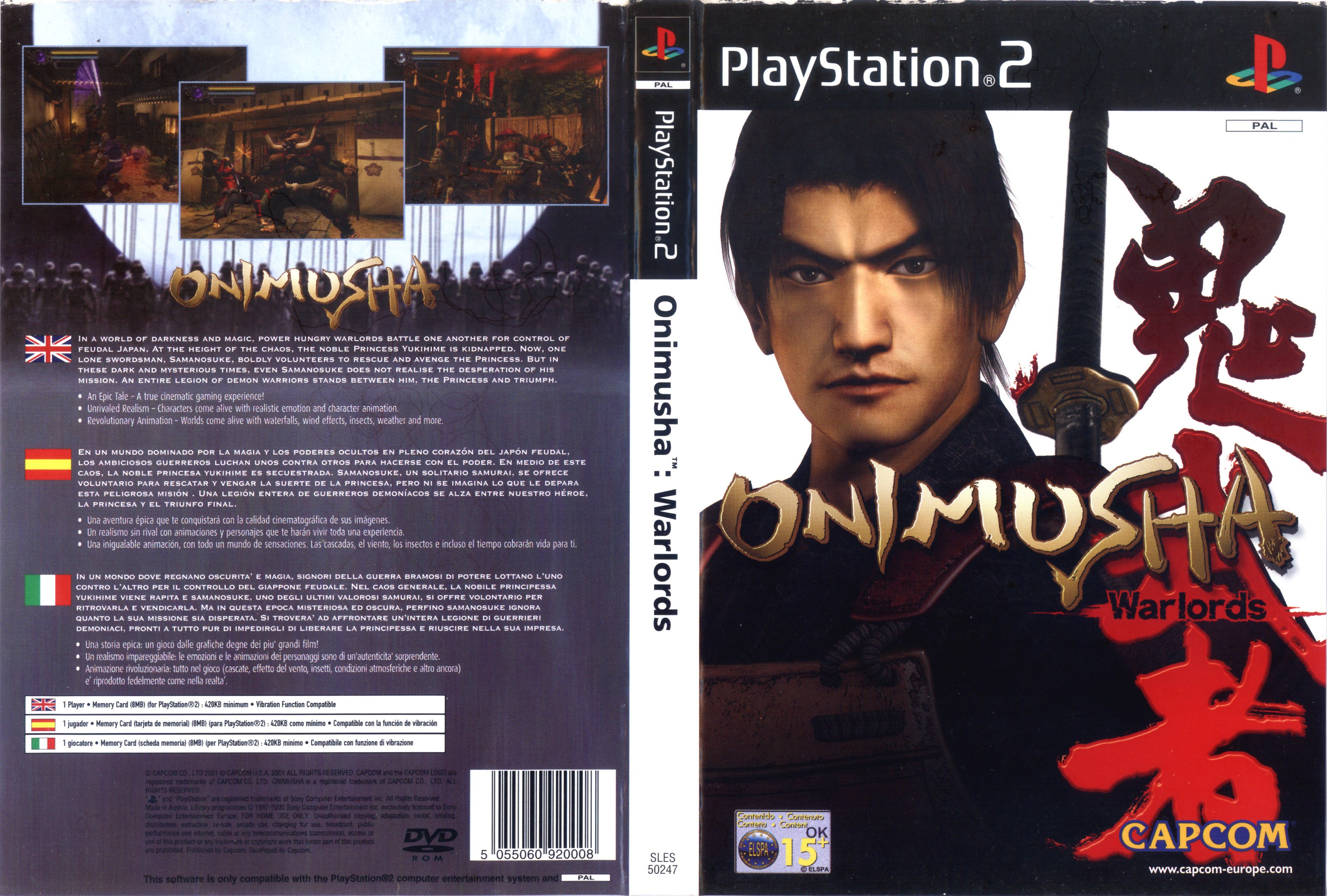 Onimusha - Warlords PSX cover