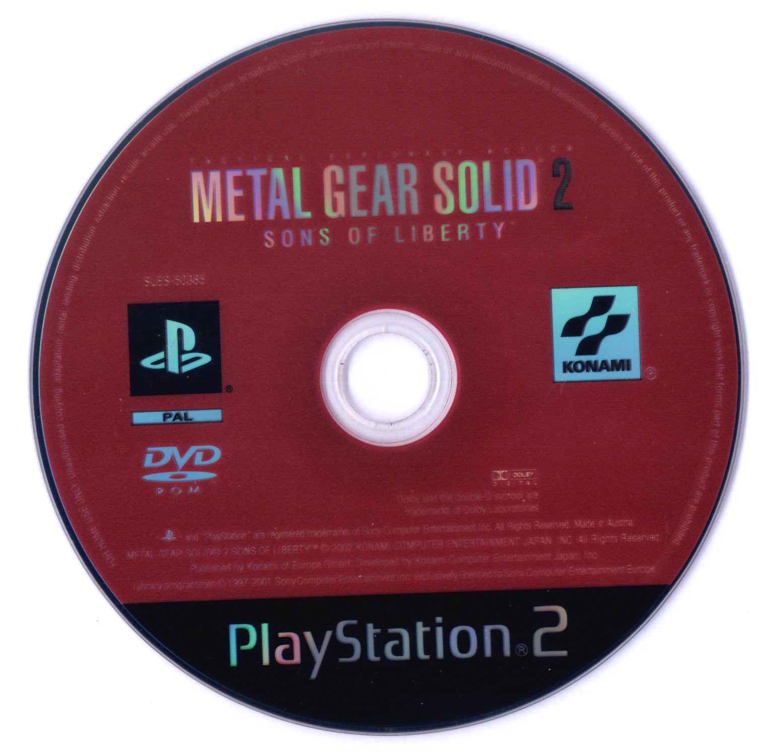 Metal Gear Solid 2 - Sons of Liberty PSX cover