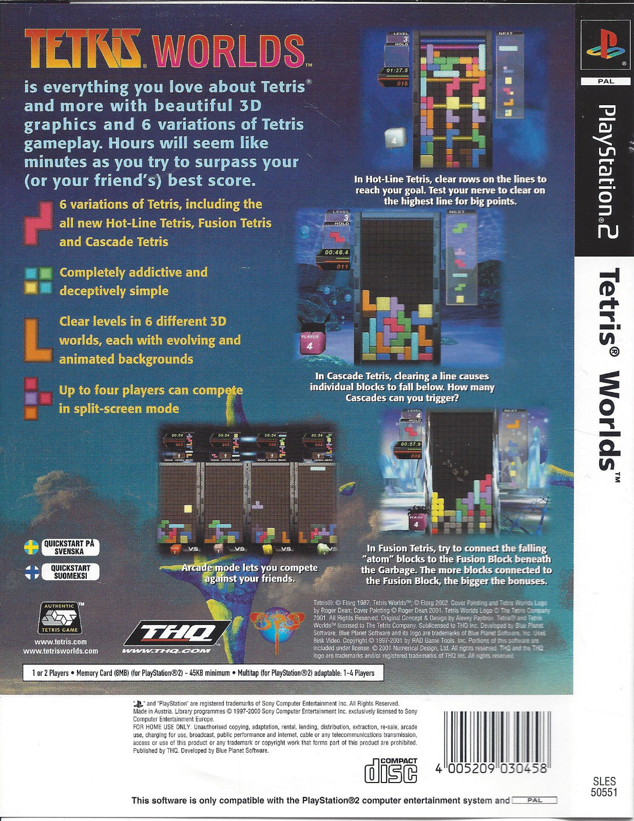 Tetris Worlds PS2 cover