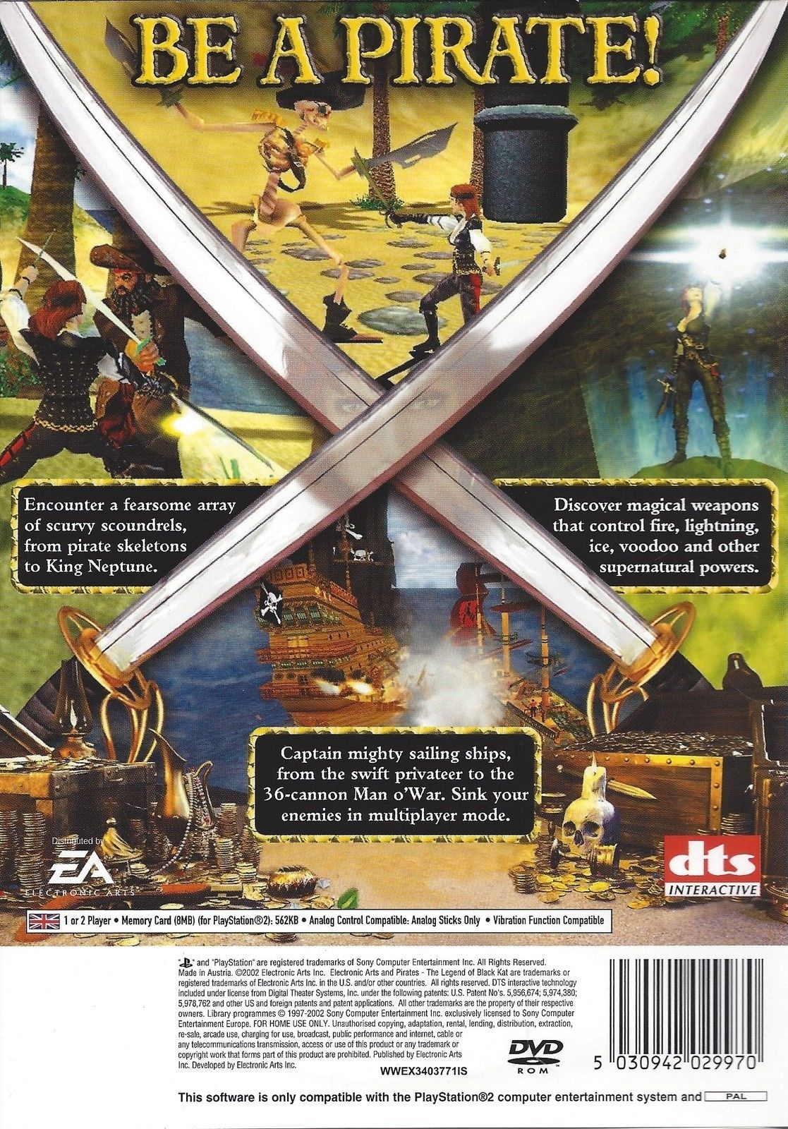 Pirates - The Legend of Black Kat PS2 cover