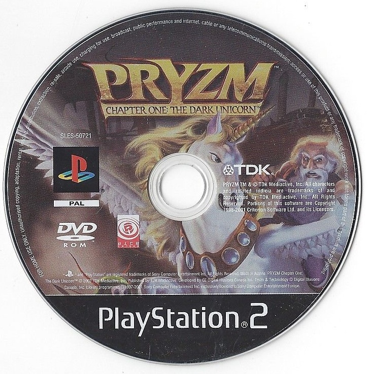 Pryzm Chapter One - The Dark Unicorn PS2 cover