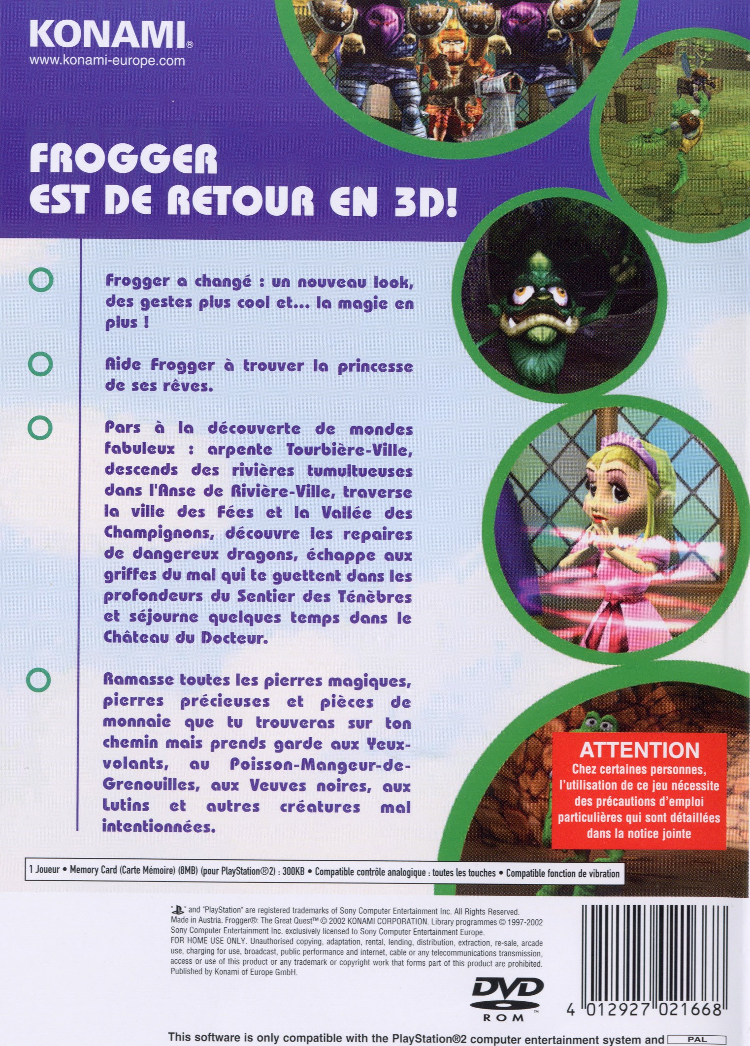 Frogger - The Great Quest PSX cover