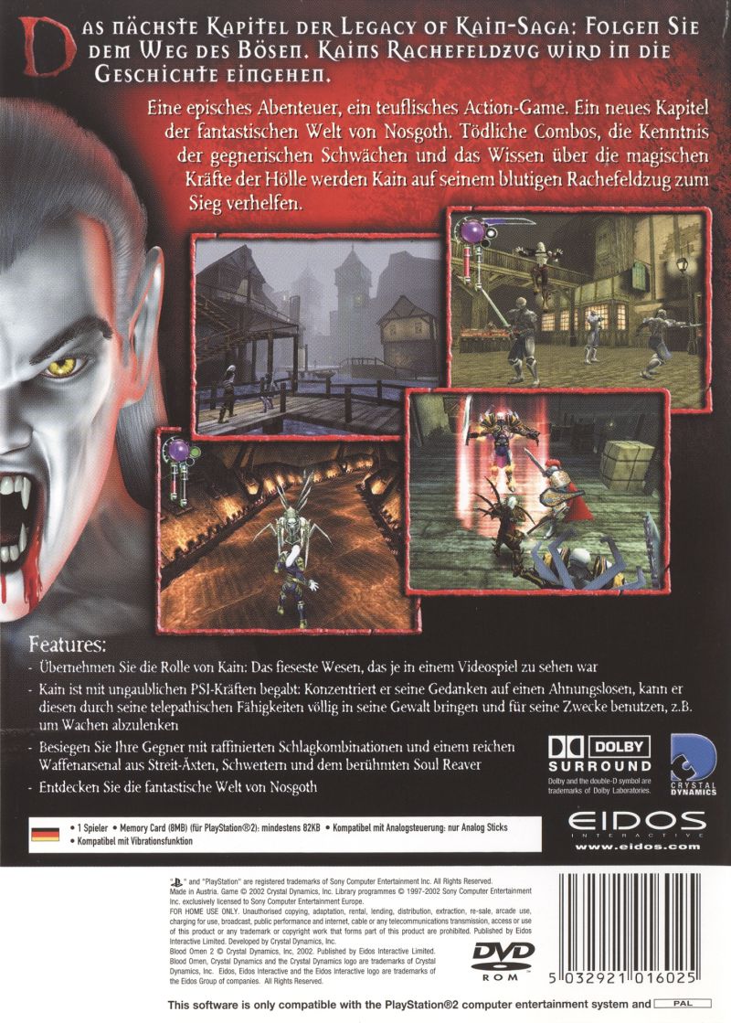 Legacy of Kain - Blood Omen 2 PS2 cover